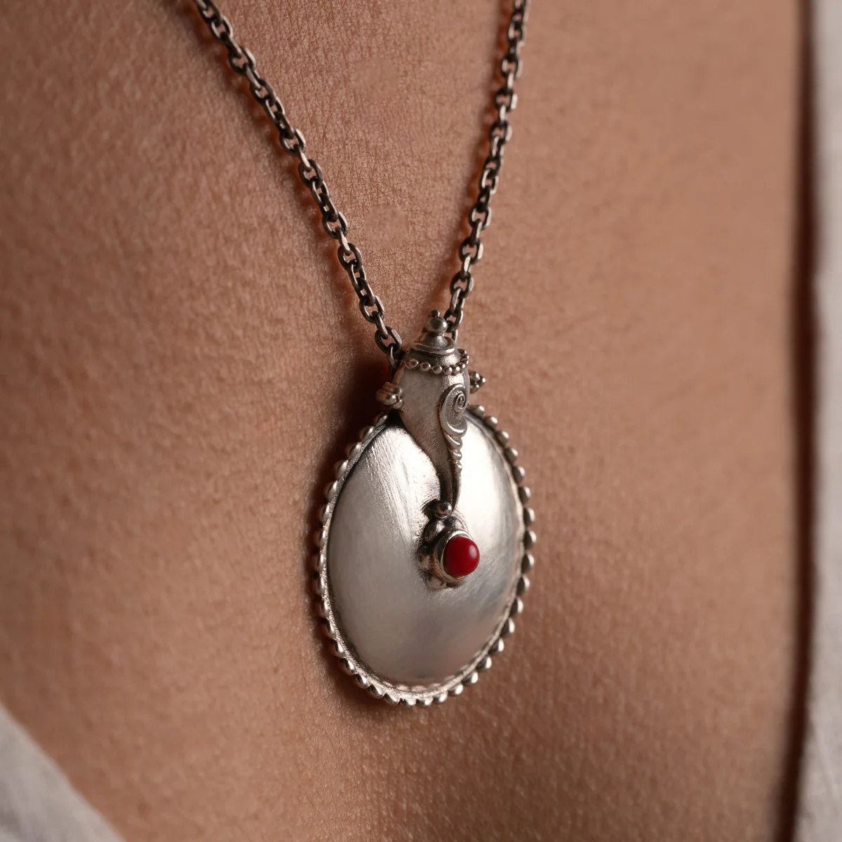 Shubh Silver Chain Pendant by MOHA - Image 3
