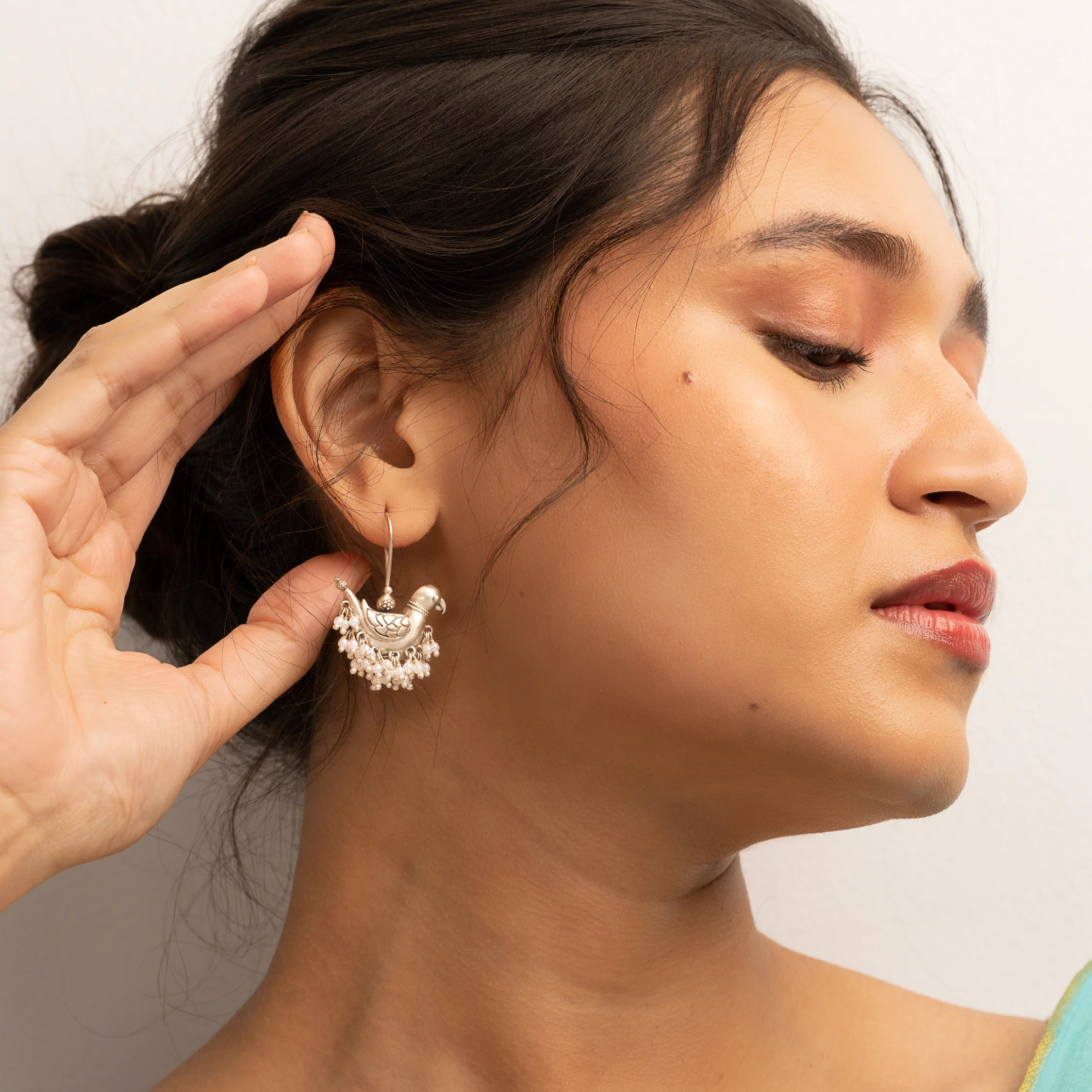 Shuk Sarika Silver Earrings by MOHA - Image 3