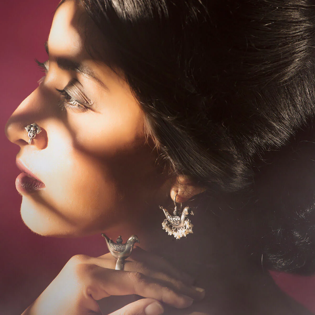 Shuk Sarika Silver Earrings by MOHA - Image 4