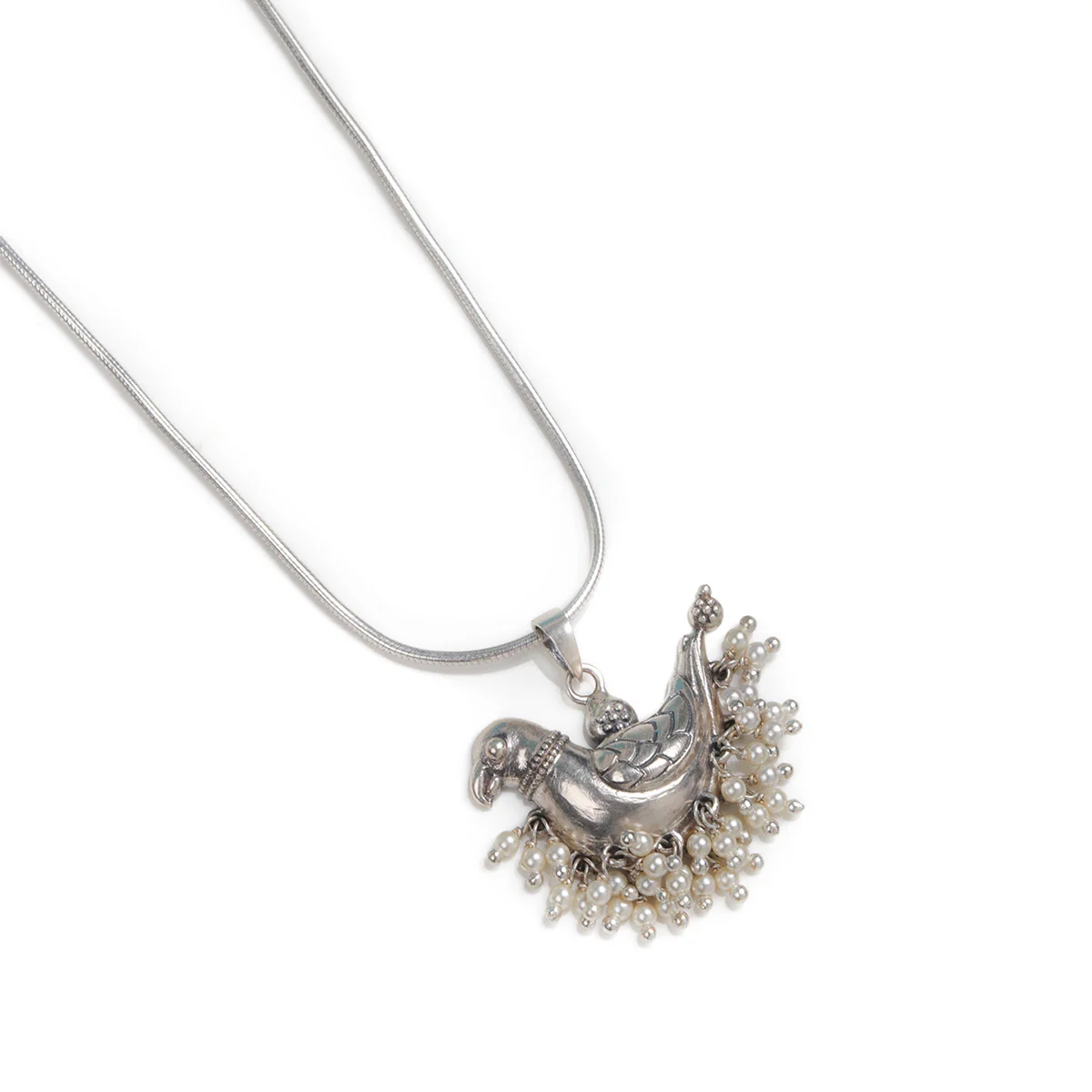 Shuk Sarika Silver Pendant With Chain by MOHA - Image 3