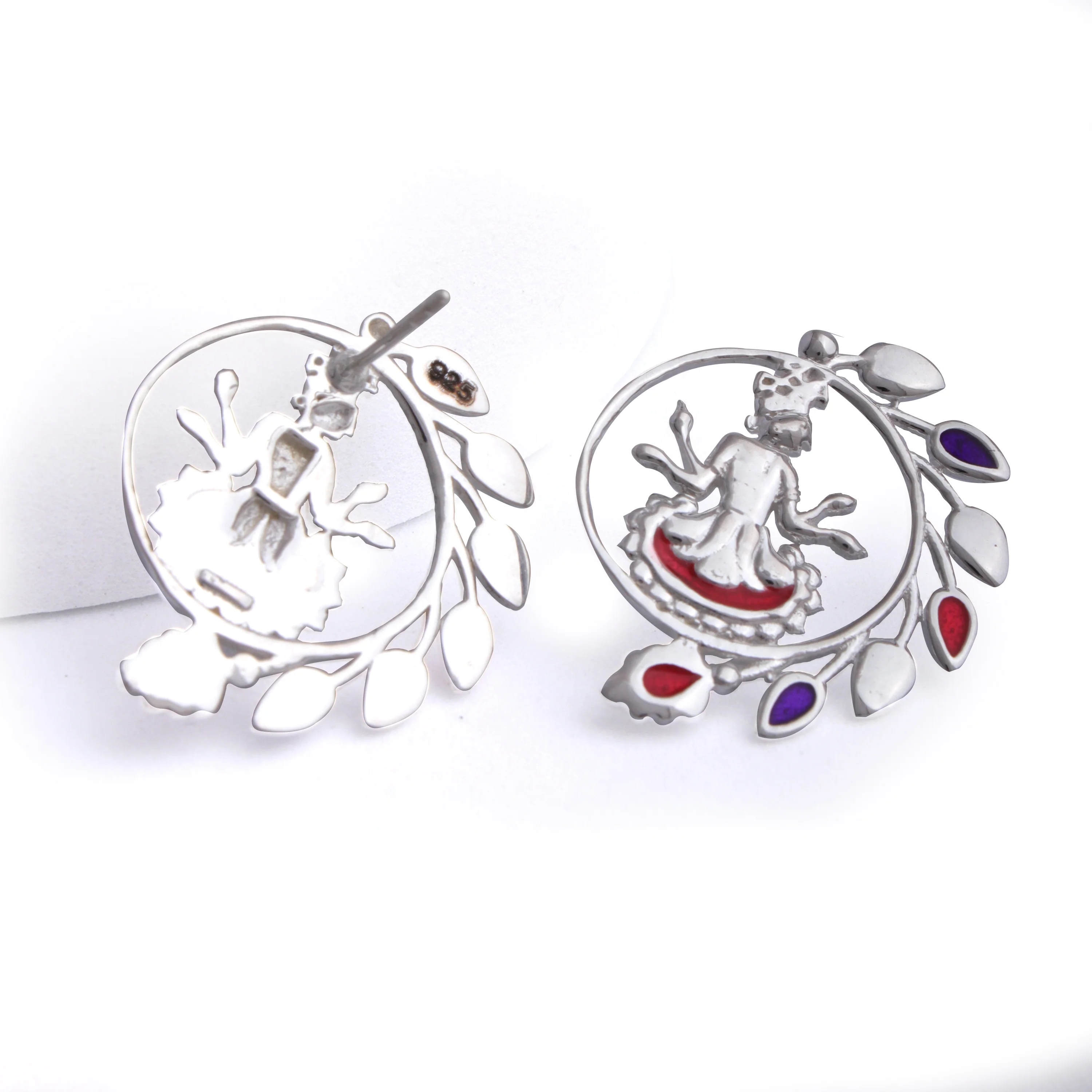 Shyam Silver Stud Earrings By Moha - Image 4