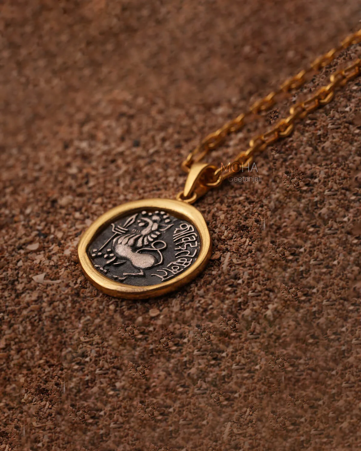 Kadamba Simha Silver Pendant with Chain by MOHA