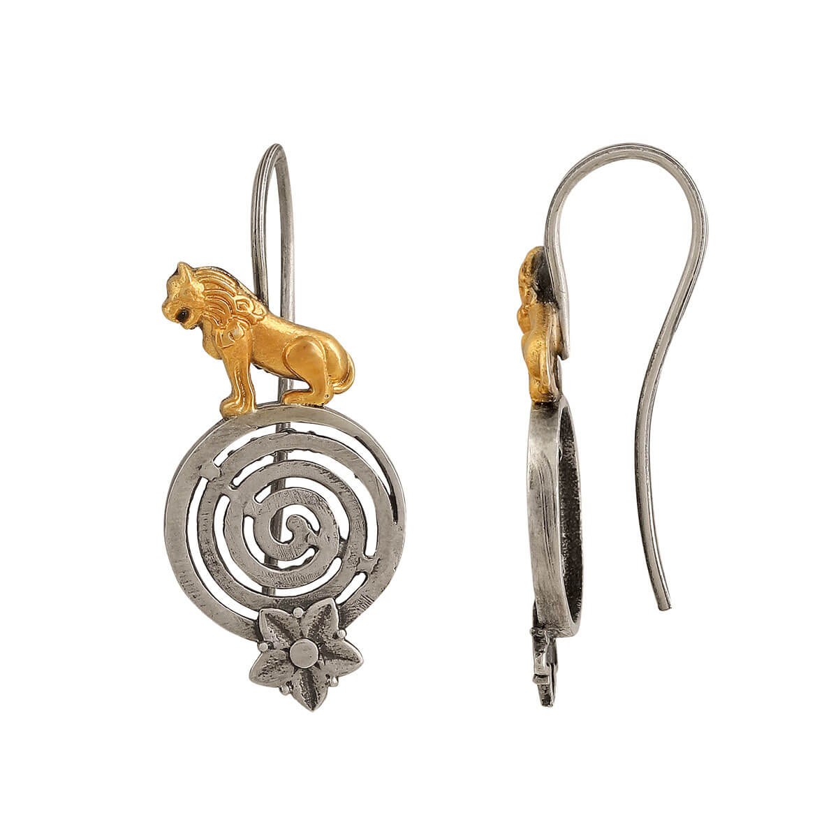 Sinhal Vartula Silver Earrings by MOHA - Image 4
