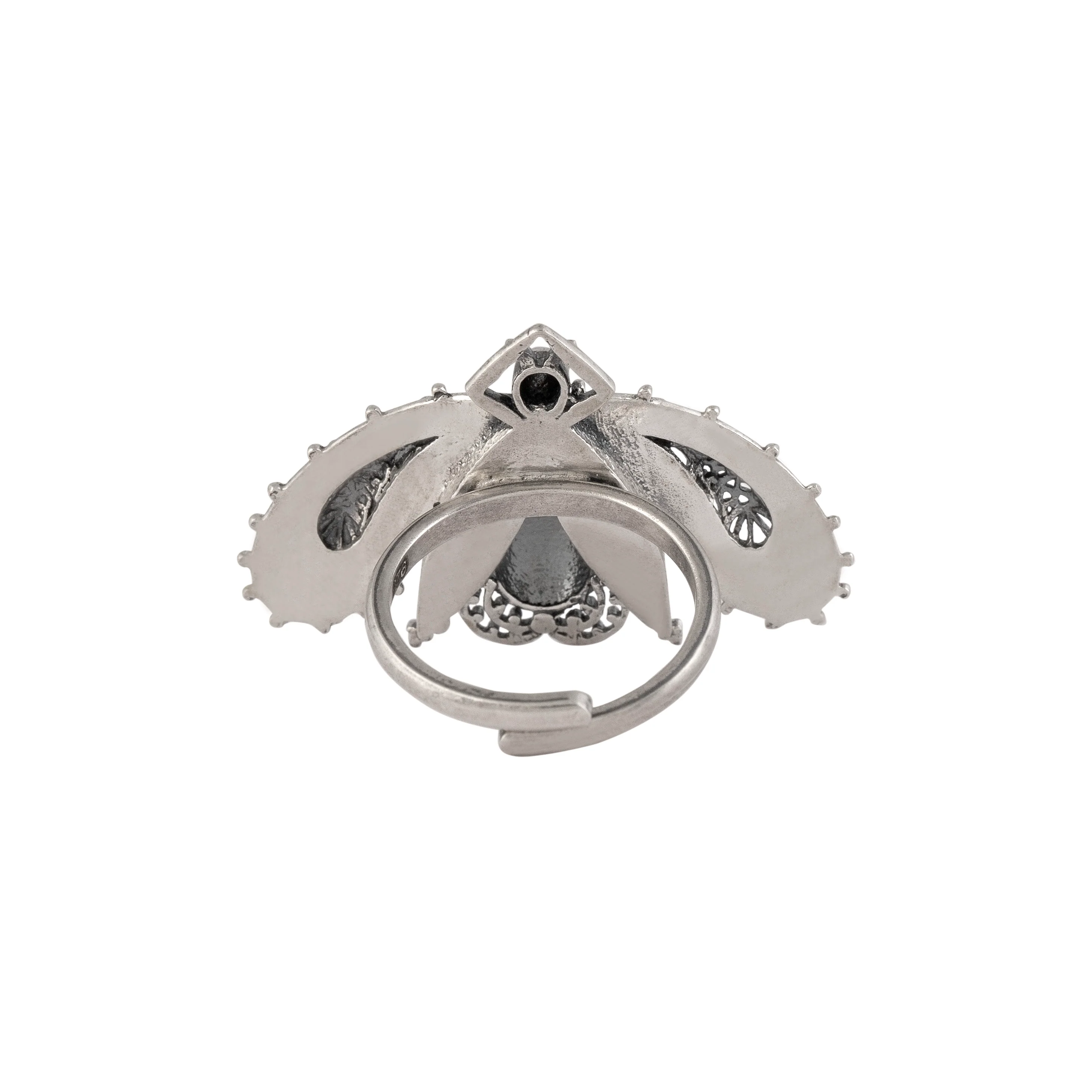 Titli Silver Finger Ring Small by MOHA - Image 4