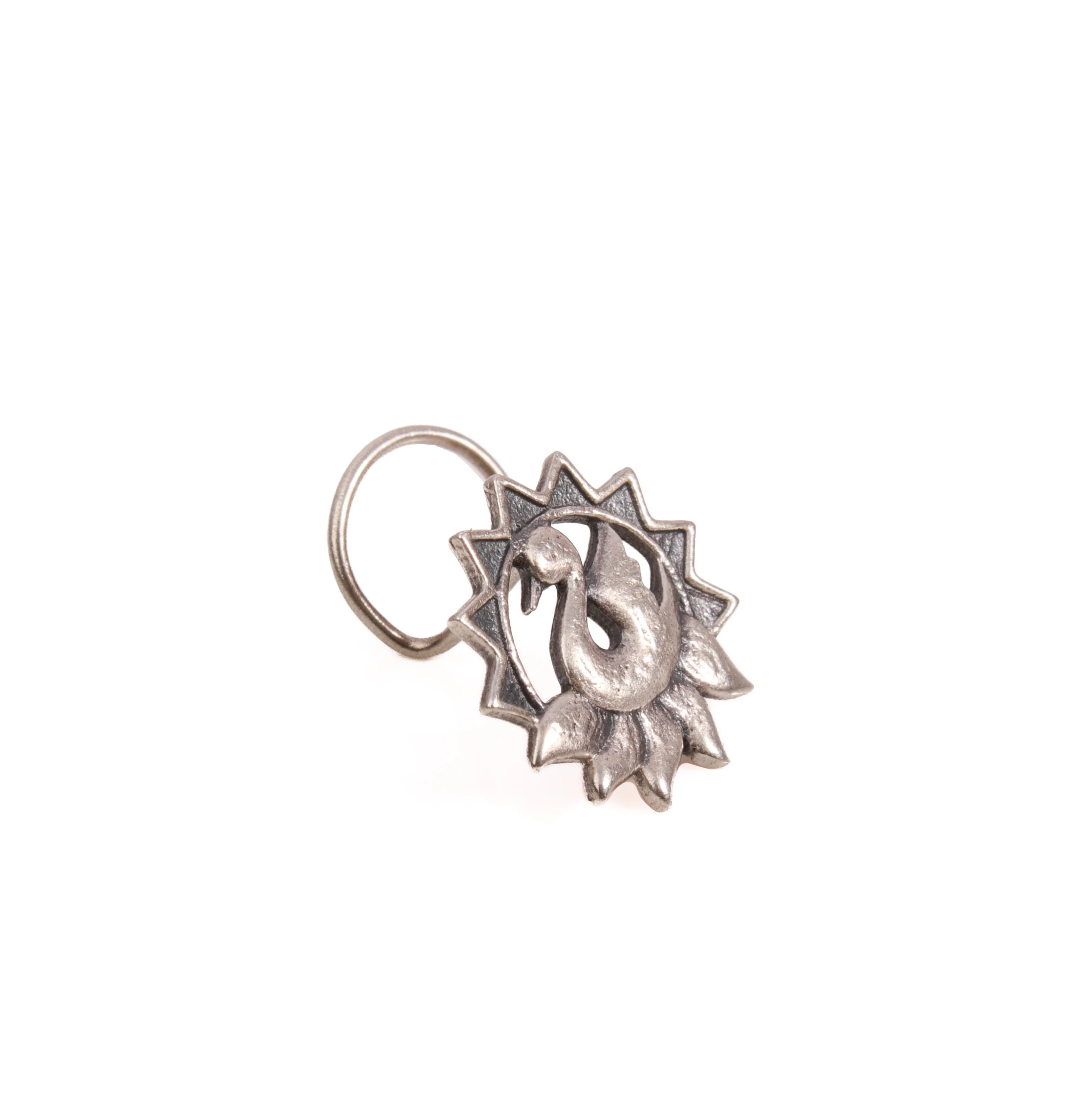 Swan Silver Nose Pin by MOHA - Image 2