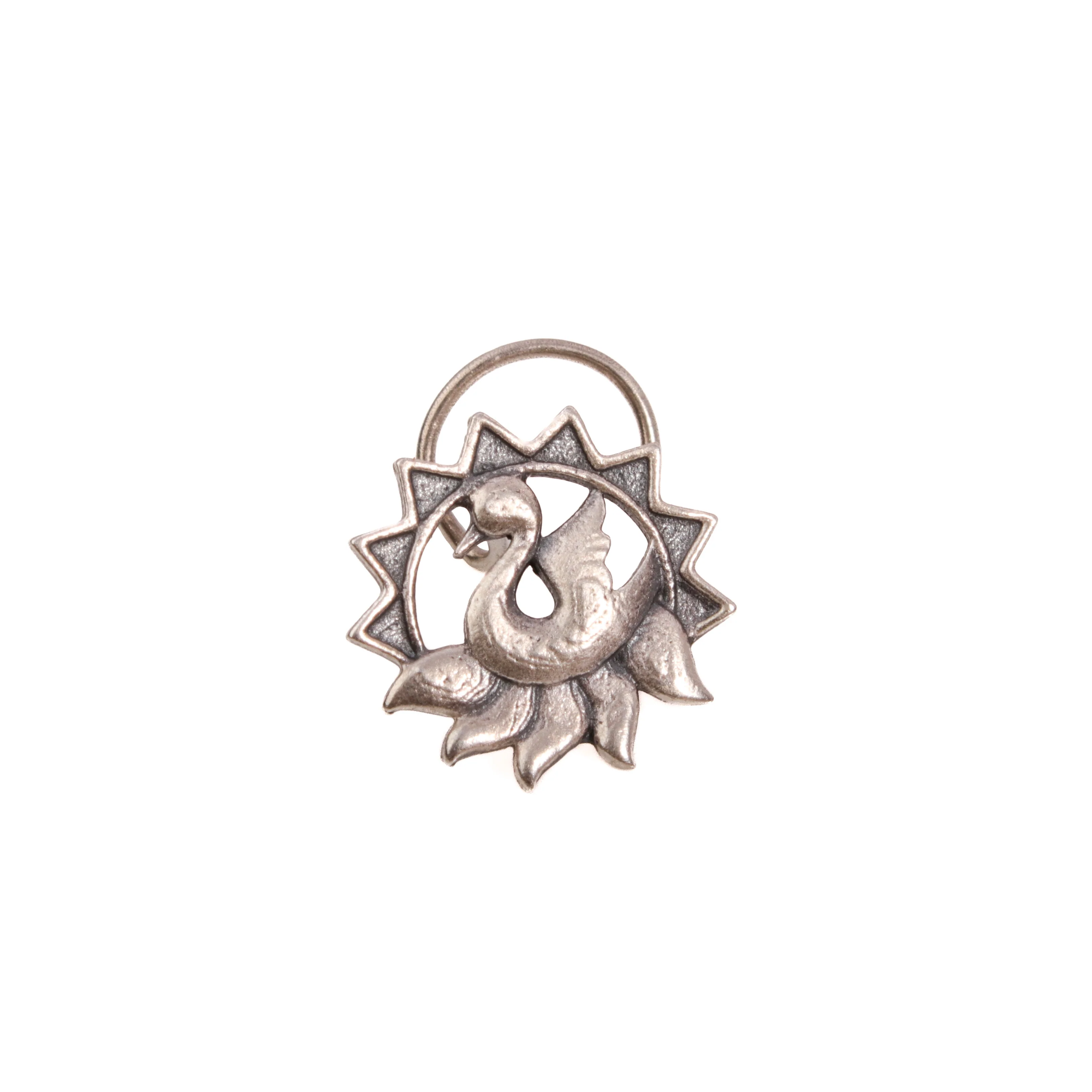 Swan Silver Nose Pin by MOHA - Image 3