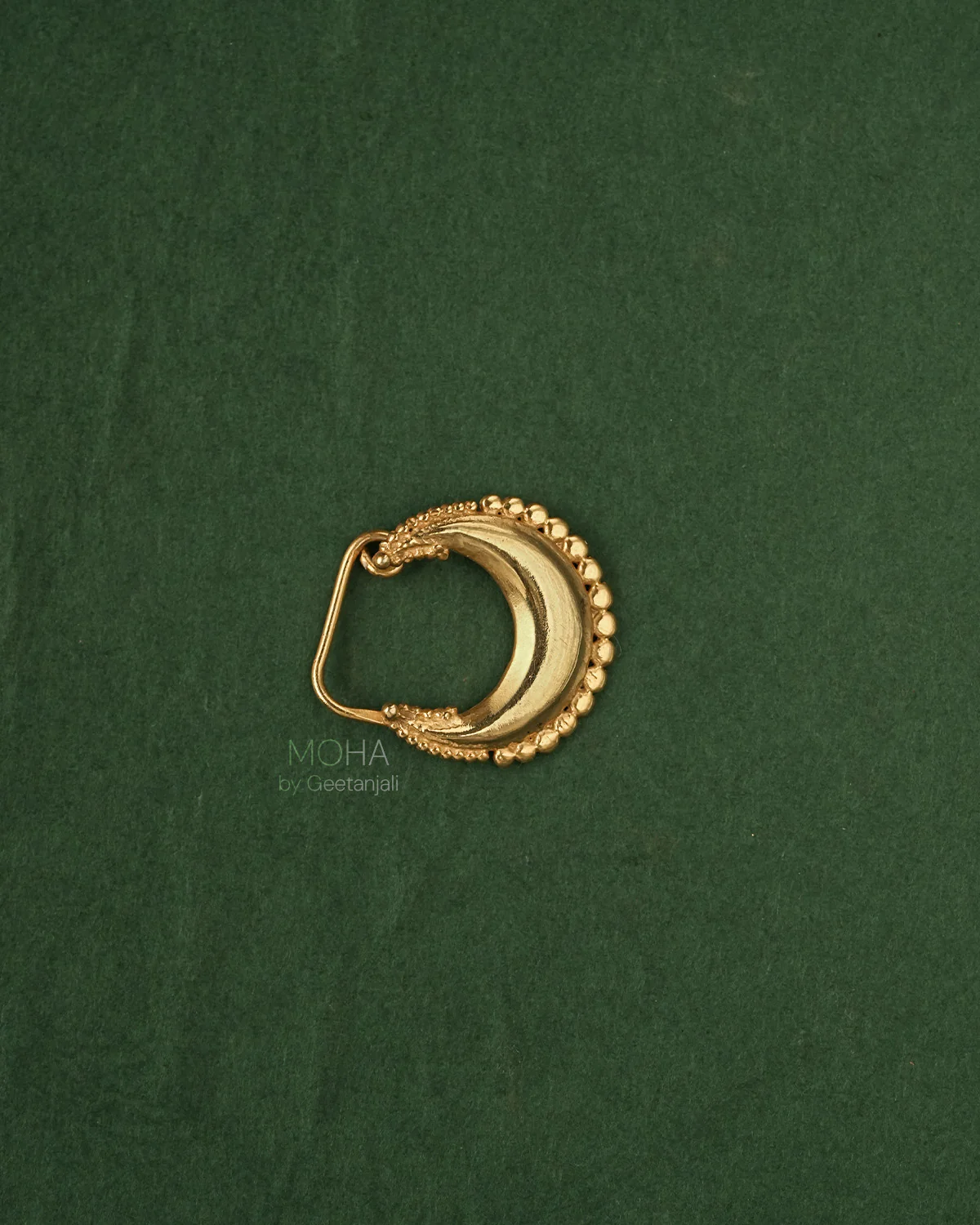 Tara Silver Nath Gold Plated (Clip on, Left) by MOHA - Image 3