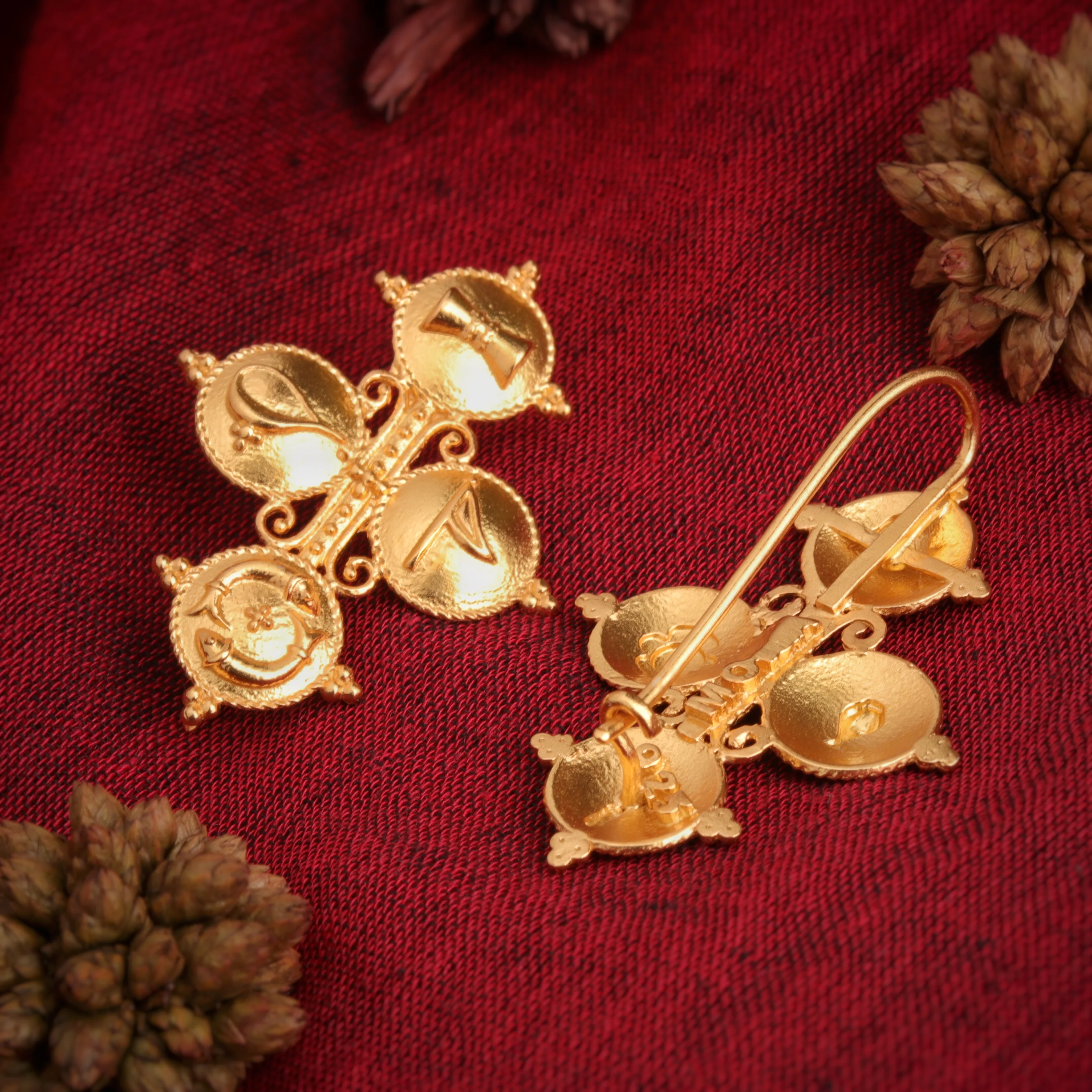 Tatva Gold Plated Silver Earrings By Moha - Image 5