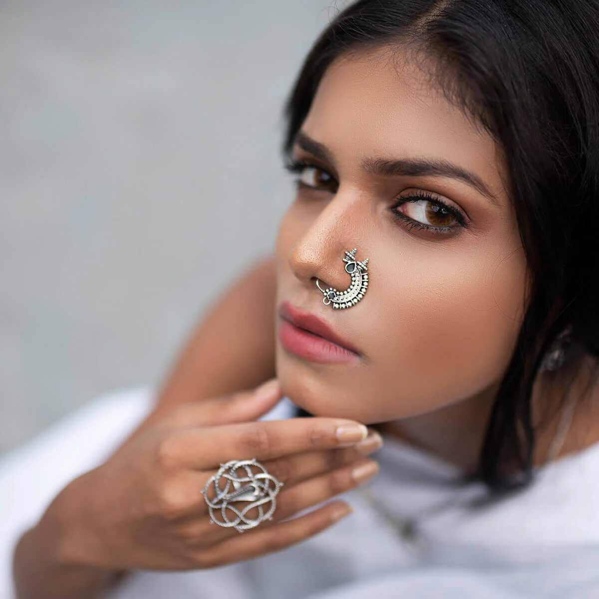 Temple Silver Nath Black (Clip On, Left) by MOHA - Image 3