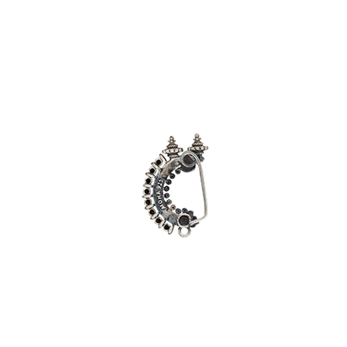 Temple Silver Nath Black (Clip On, Left) by MOHA - Image 5