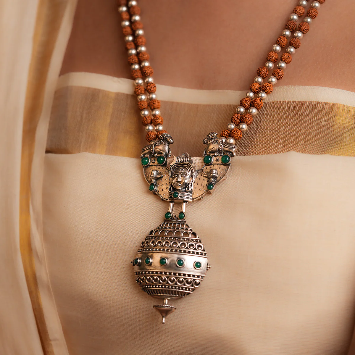 Trailokya Silver Necklace by MOHA - Image 3