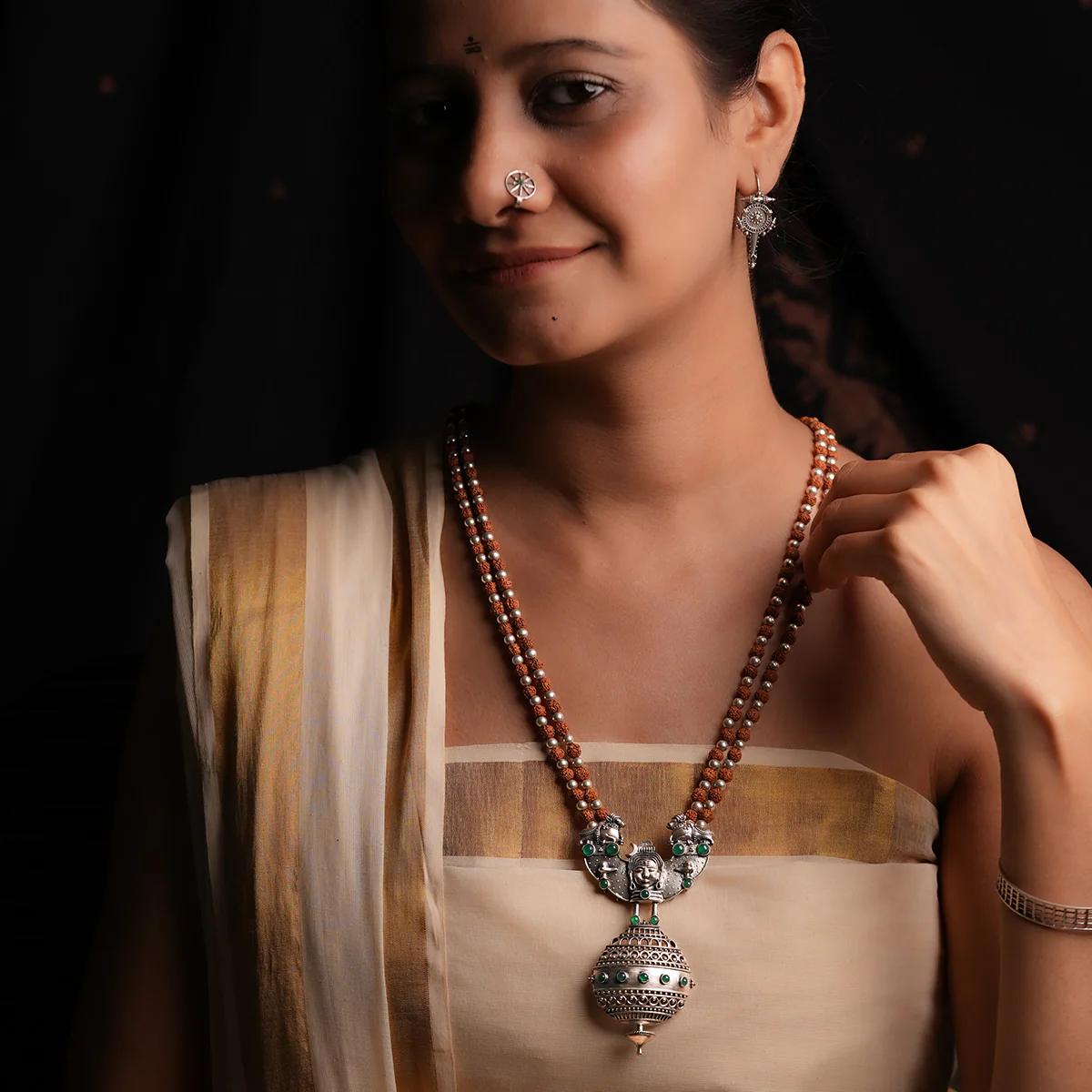 Trailokya Silver Necklace by MOHA - Image 8