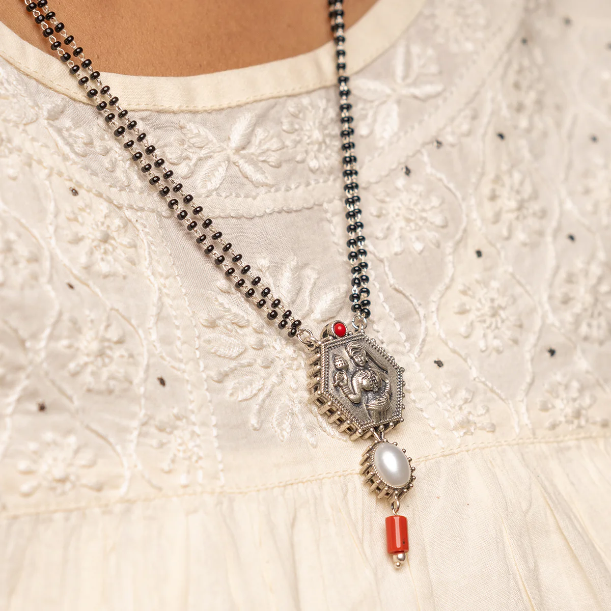 Tribal Queen Silver Mangalsutra by MOHA - Image 4