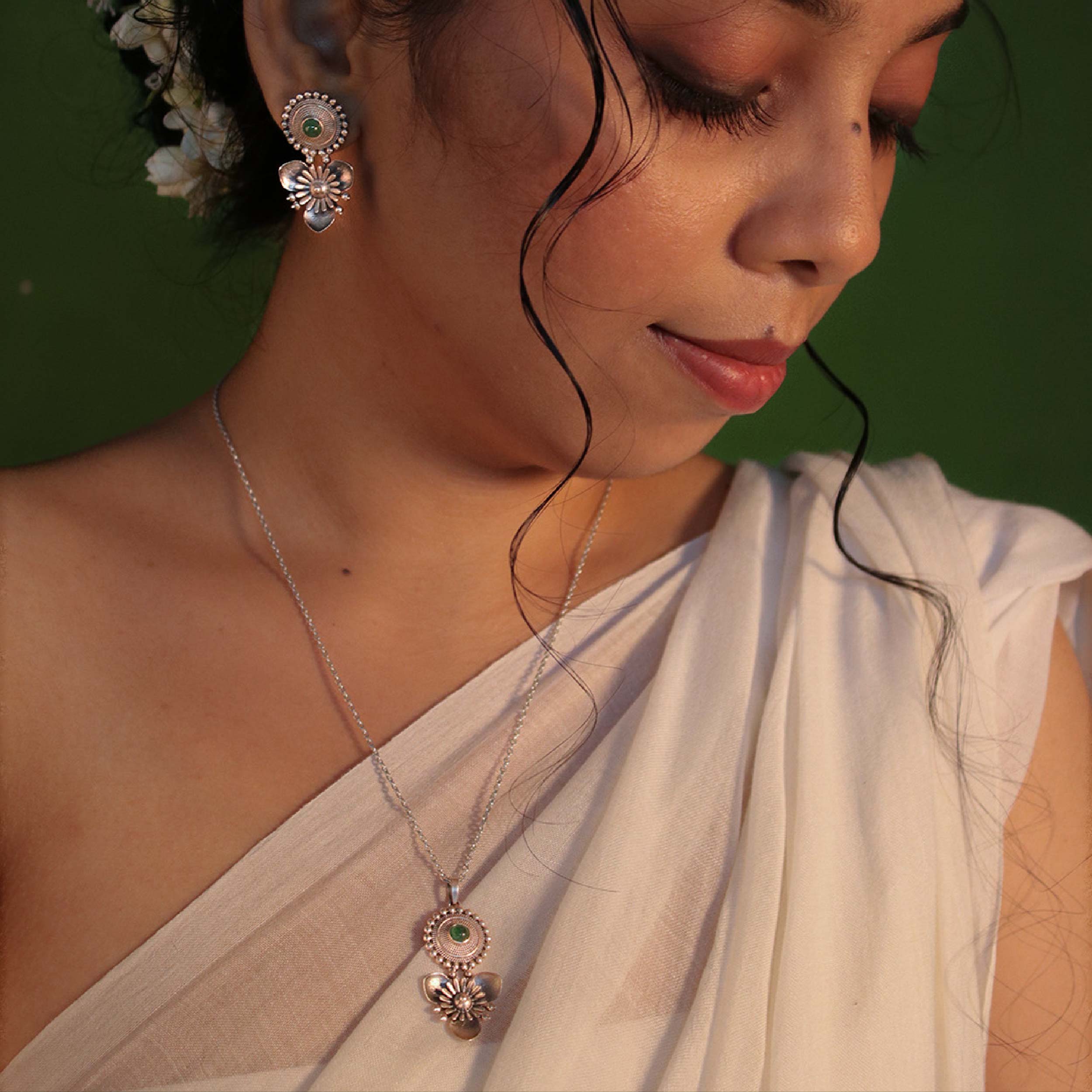 Triloki Abha Silver Pendant by MOHA (Only Pendant) - Image 7