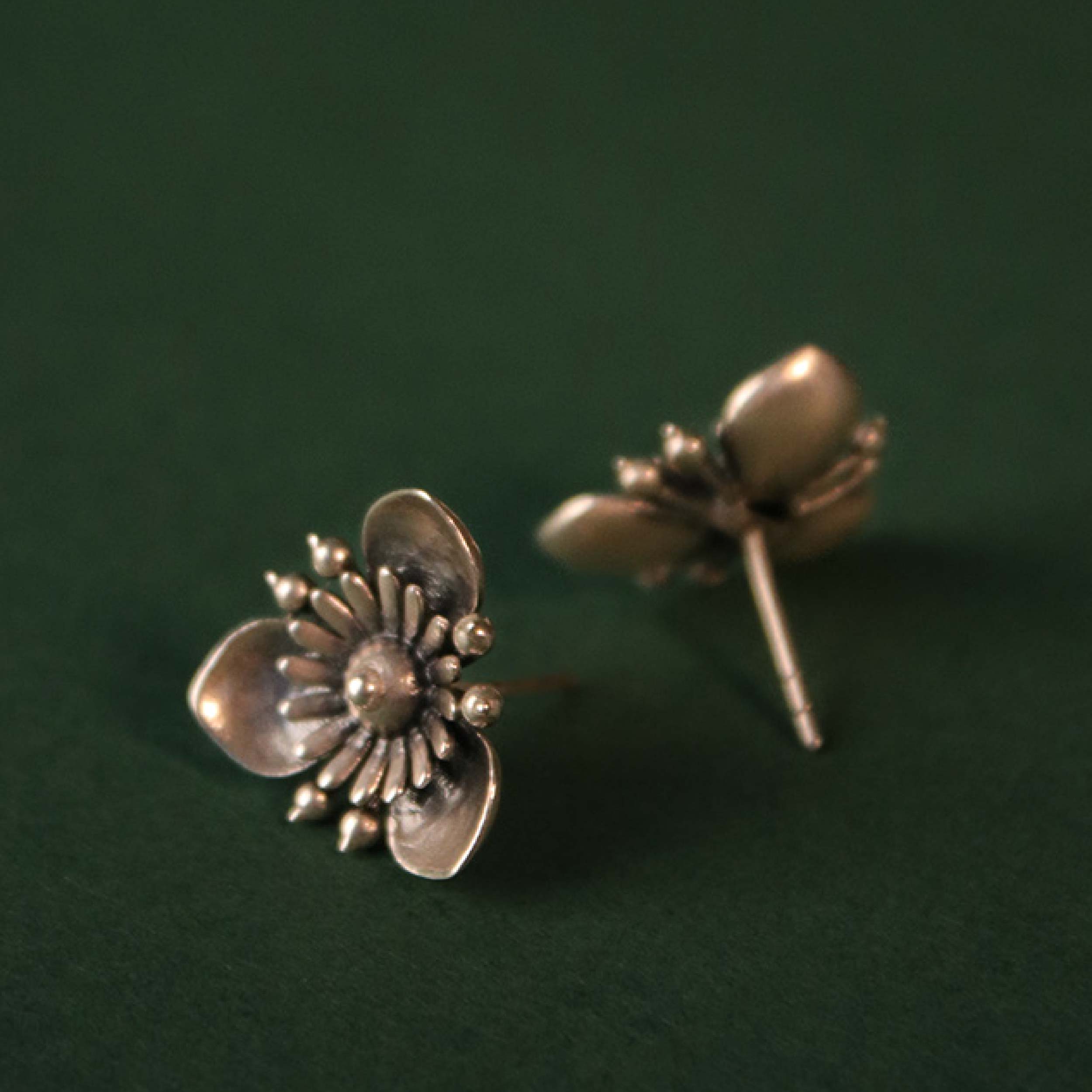 Triloki Silver Stud Earrings by MOHA - Image 5