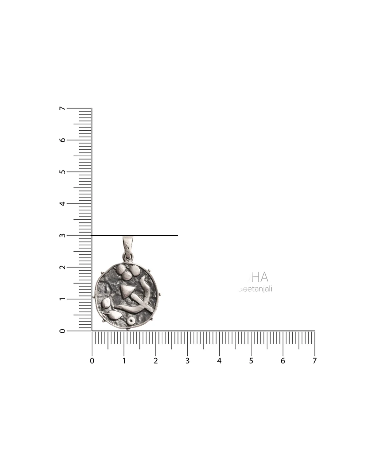 Trishul Silver Pendant by Moha (Only Pendant) - Image 6