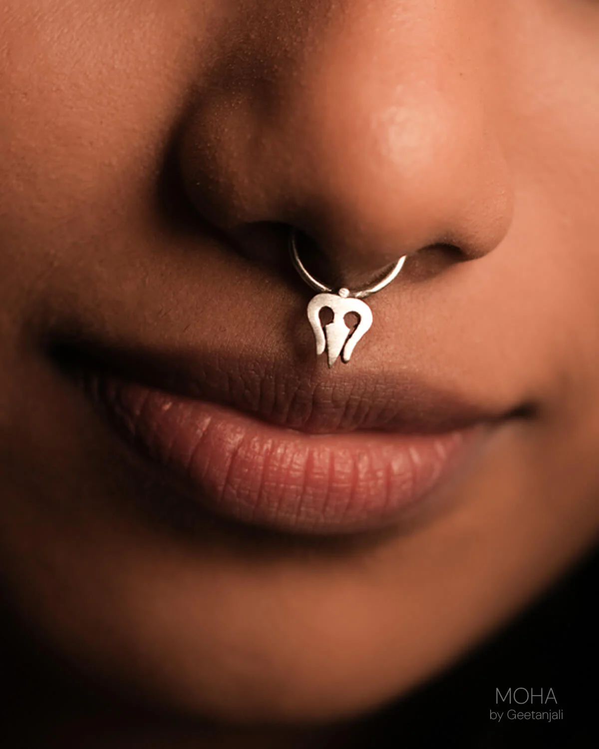 Trishul Silver Septum by MOHA - Image 4