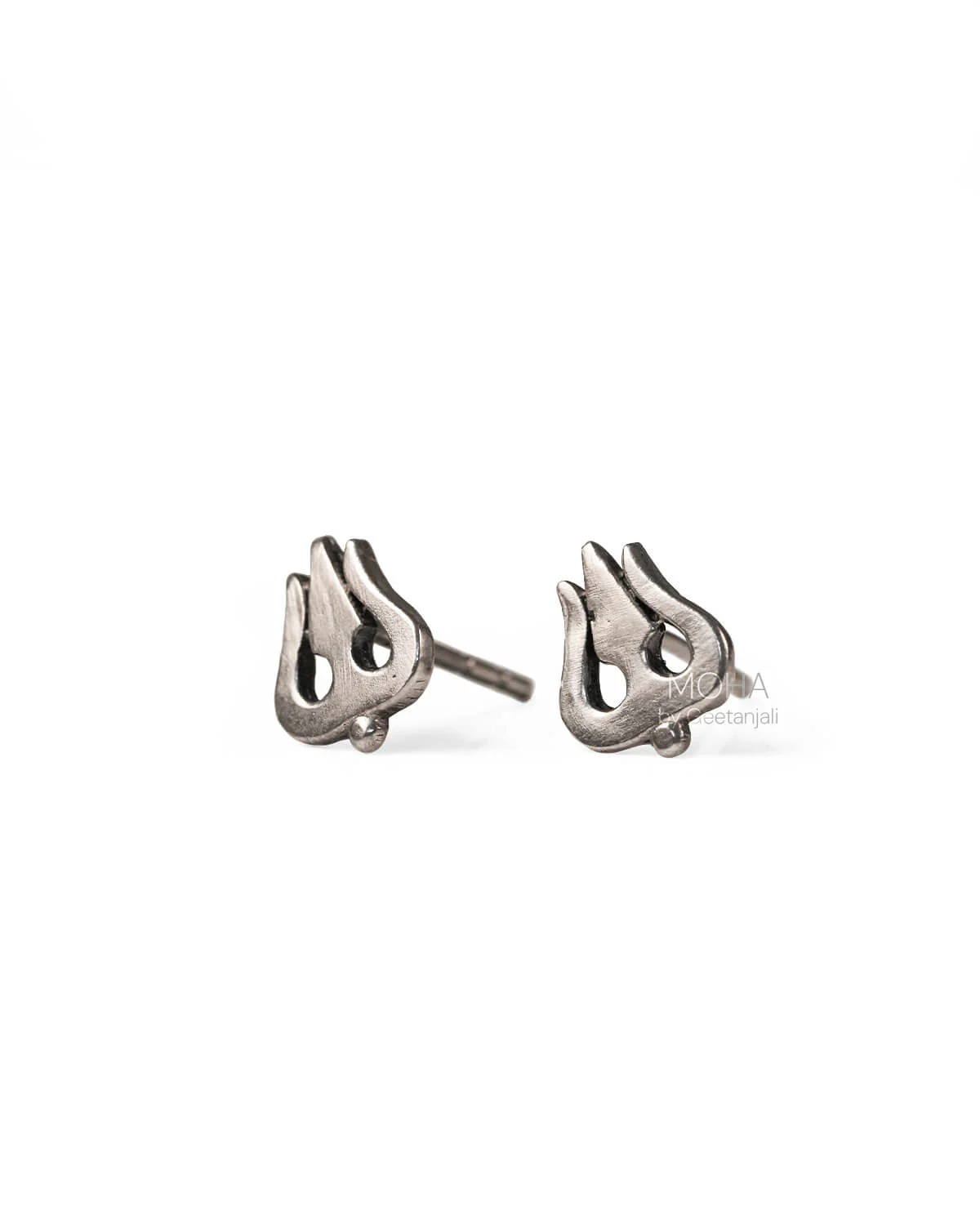 Trishula Silver Stud Earrings by MOHA - Image 6