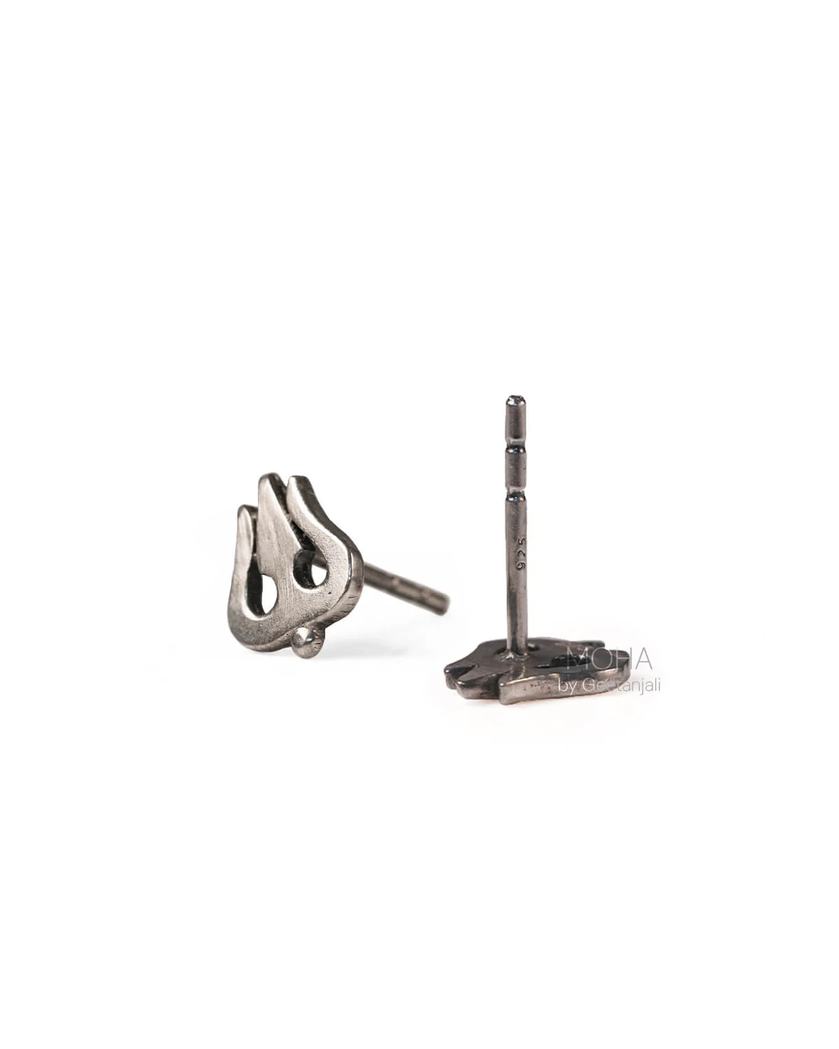 Trishula Silver Stud Earrings by MOHA - Image 7