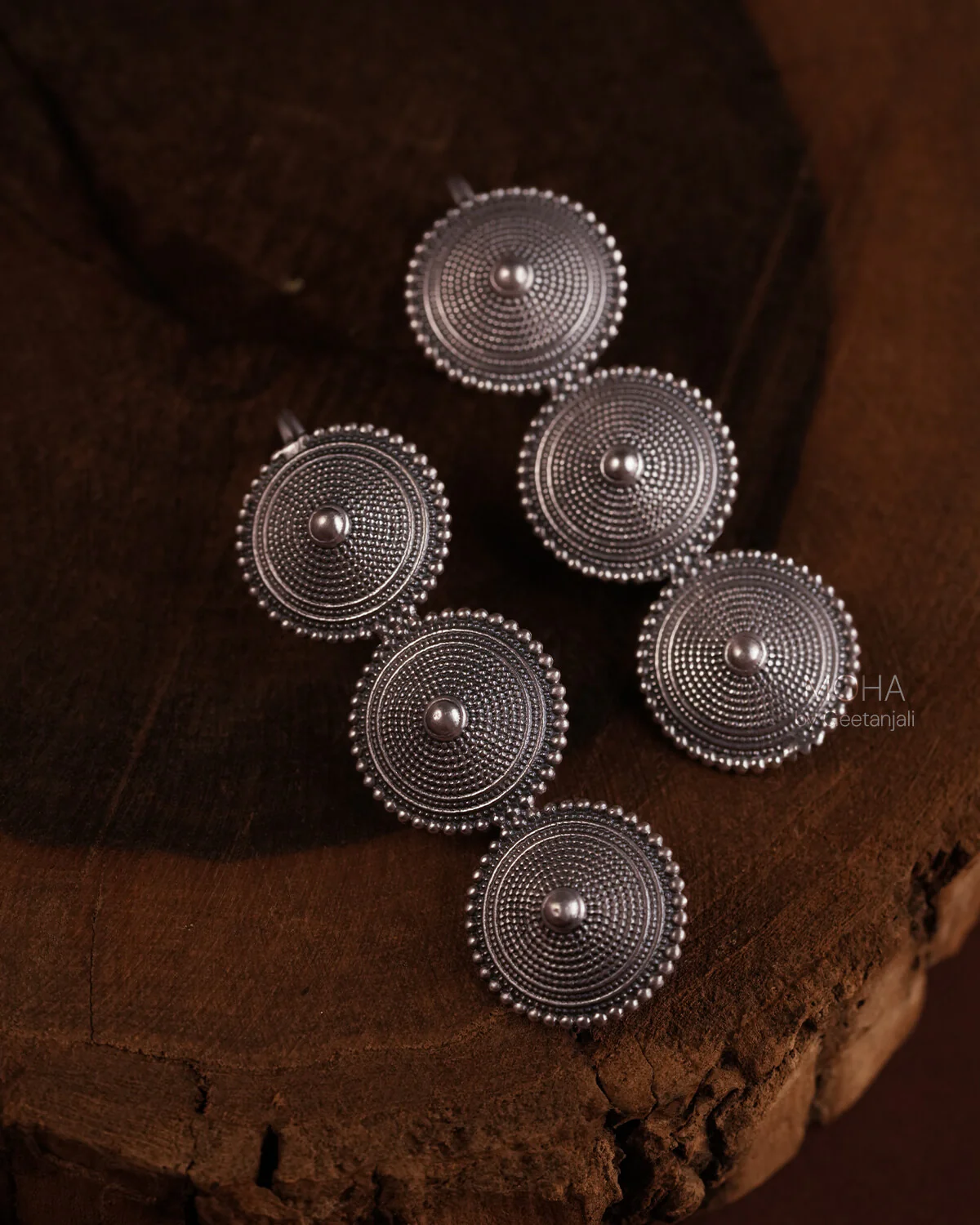 Trivali Silver Dangle Earrings by MOHA - Image 5