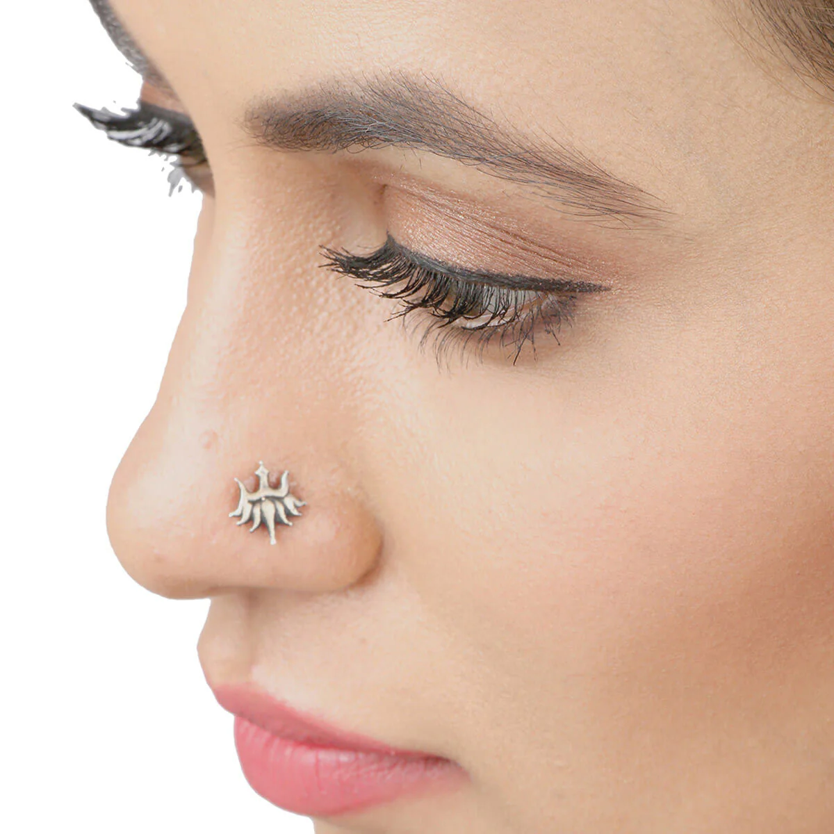 Urja Silver Nose Pin by MOHA - Image 2