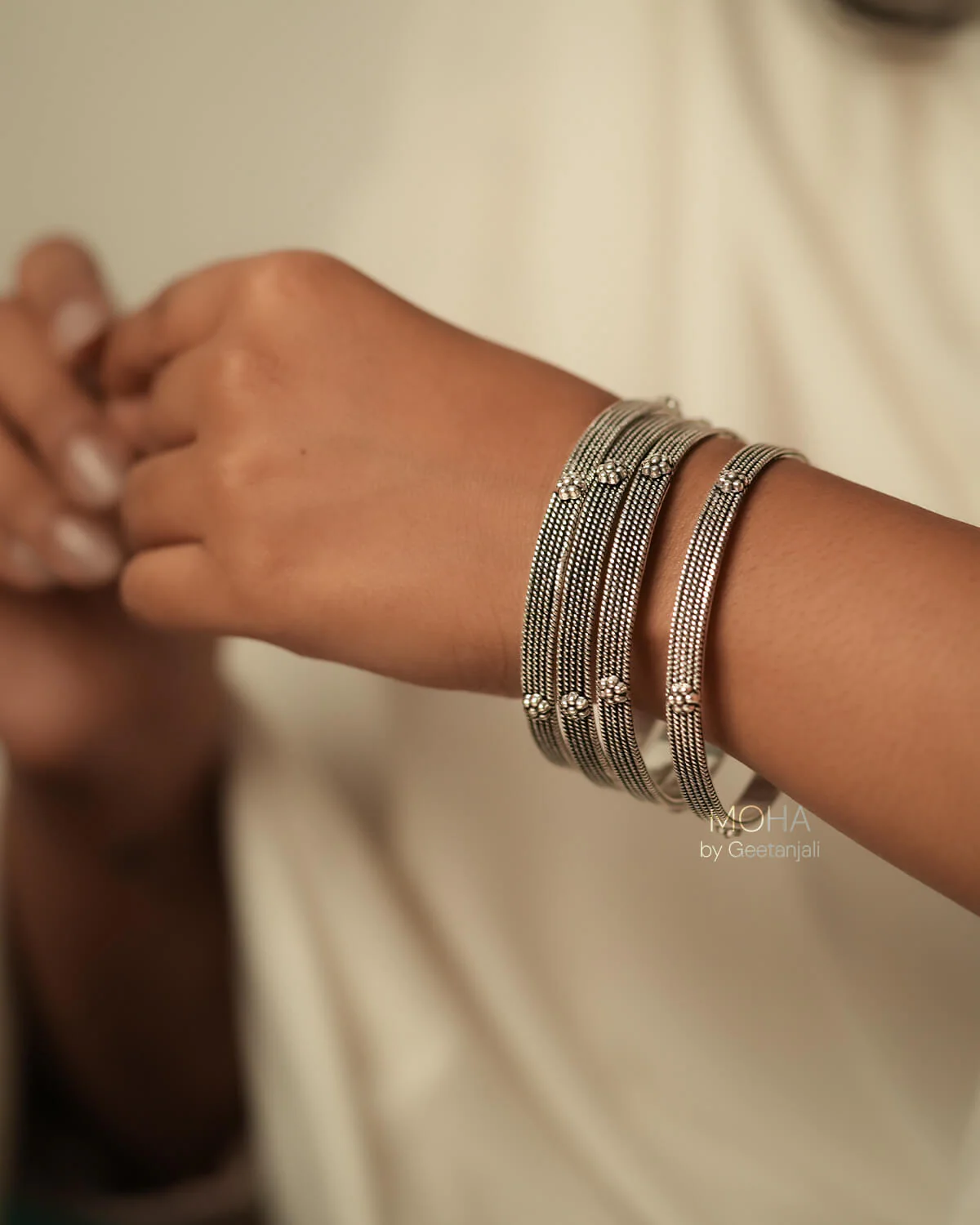 Vaidehi Silver Bangle by MOHA - Image 4