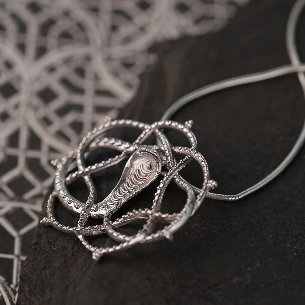 Vasuki Silver Chain Pendant (Necklace) by Moha - Image 4