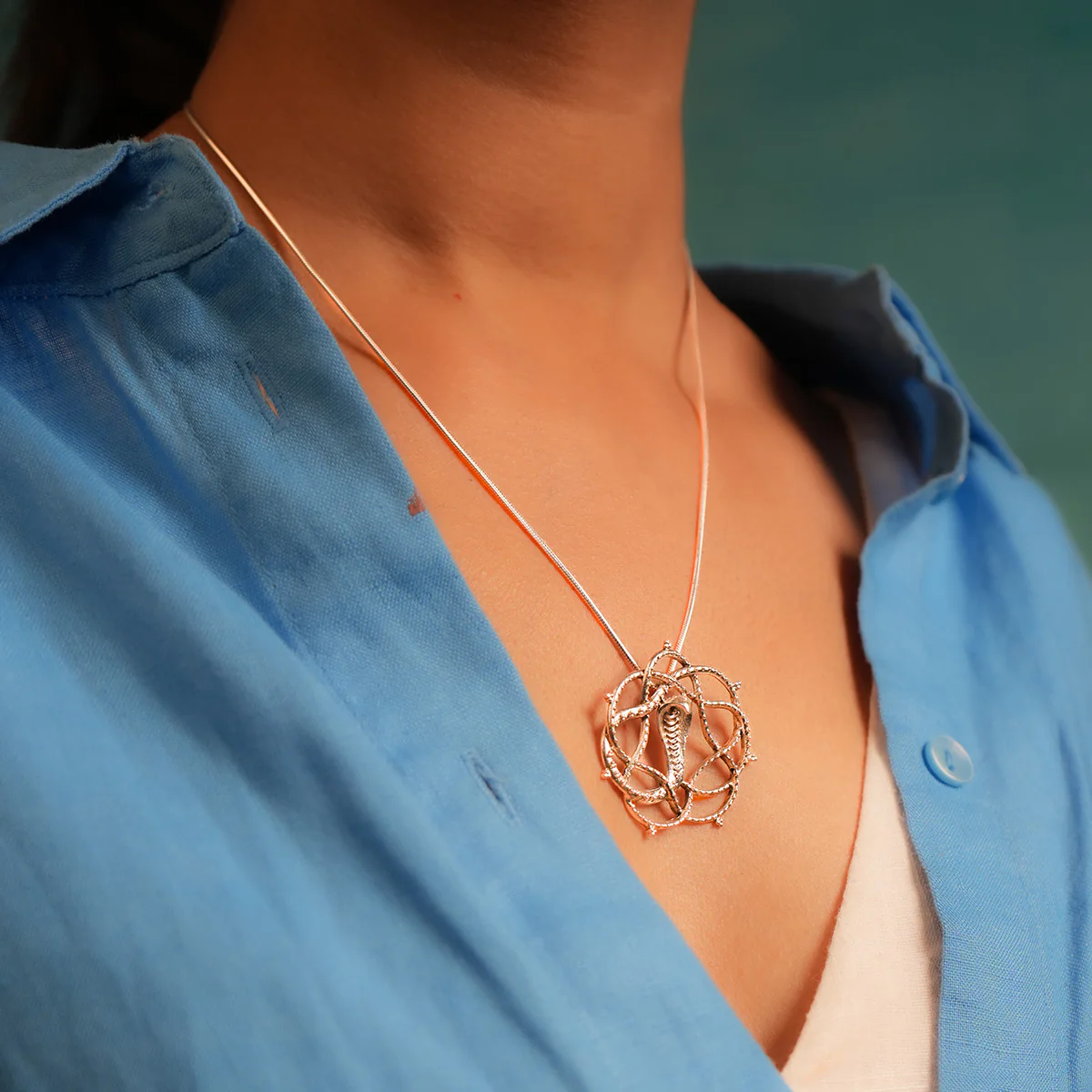 Vasuki Silver Pendant by MOHA (Only Pendant) - Image 6
