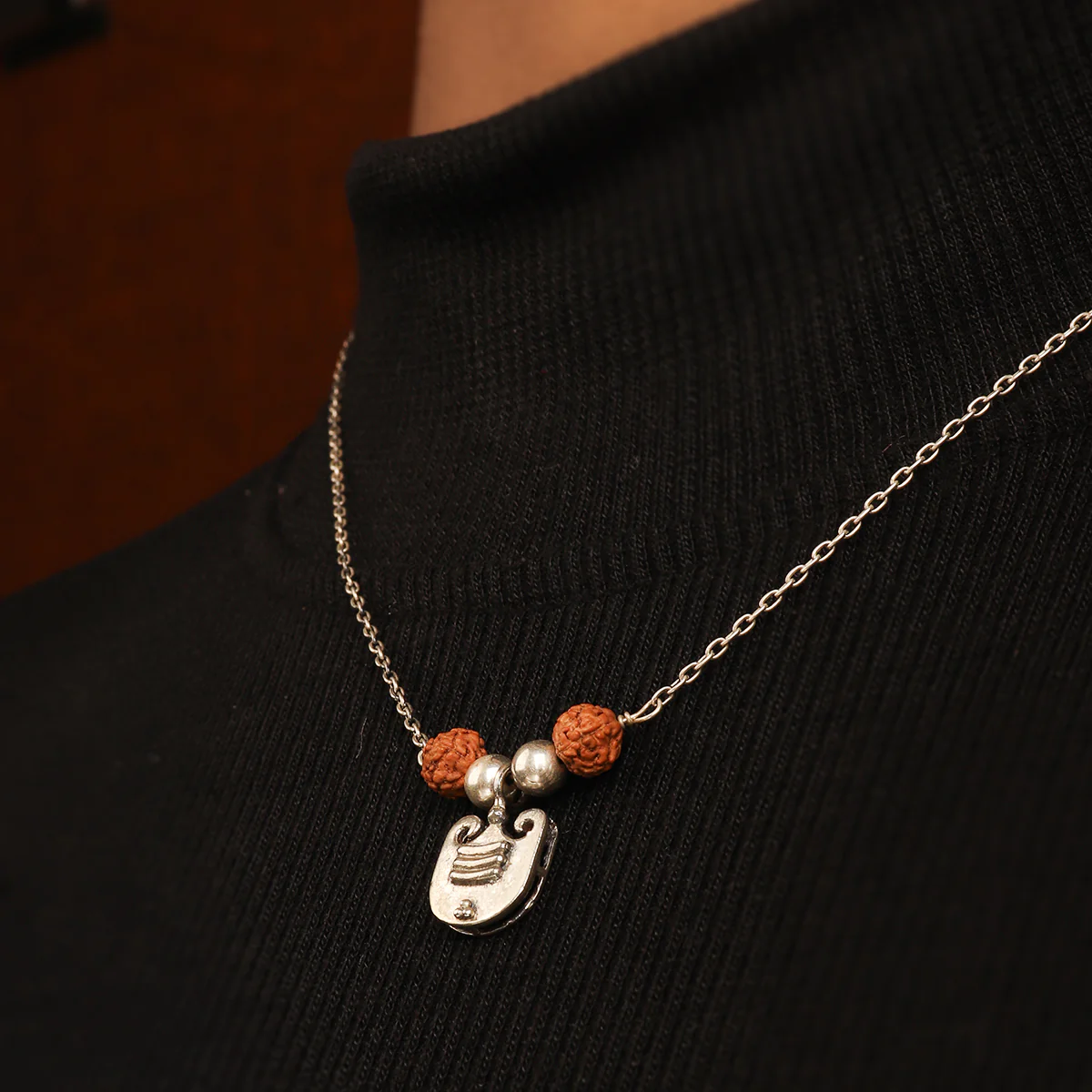 Vibhuti Charms Silver Necklace by Moha - Image 5