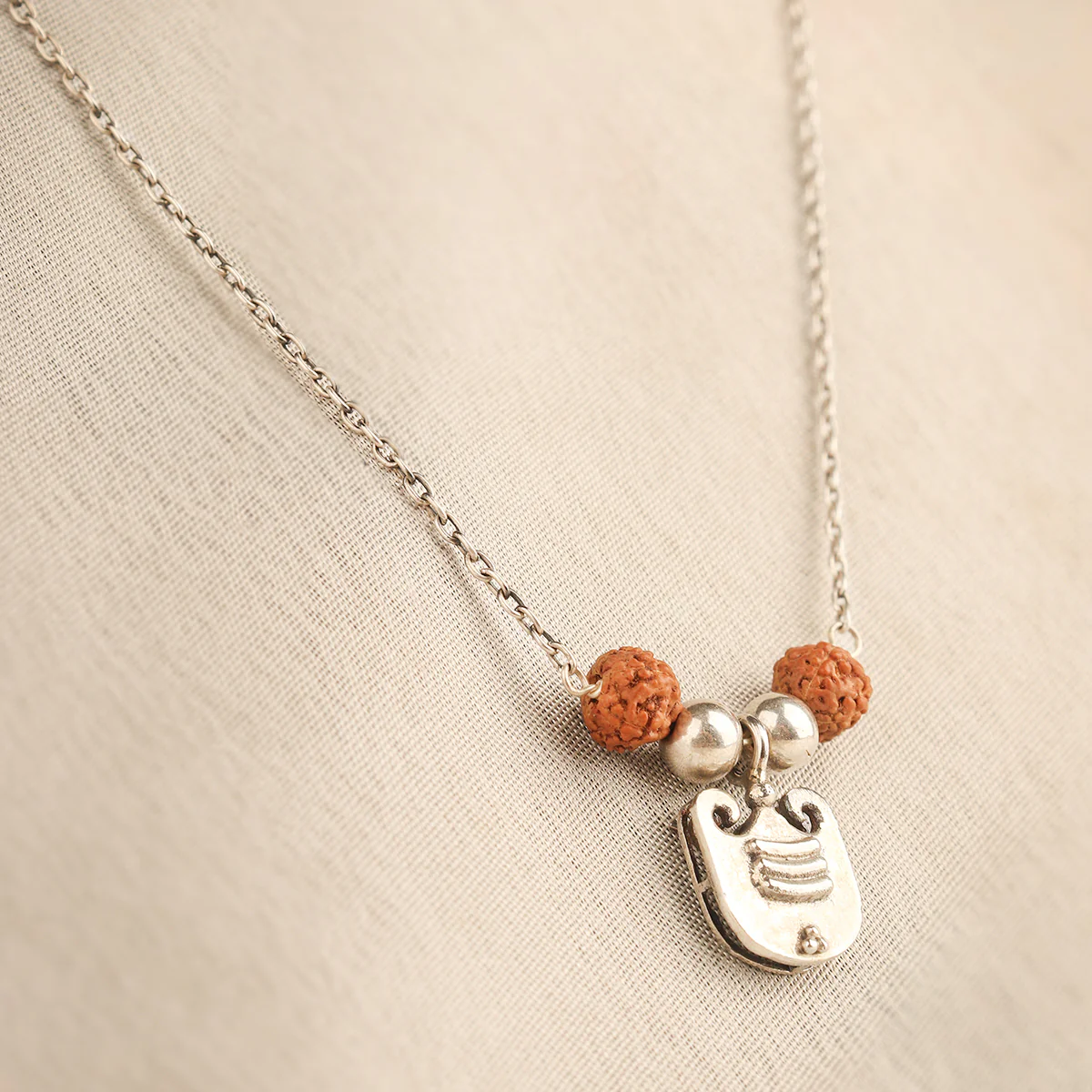 Vibhuti Charms Silver Necklace by Moha - Image 6