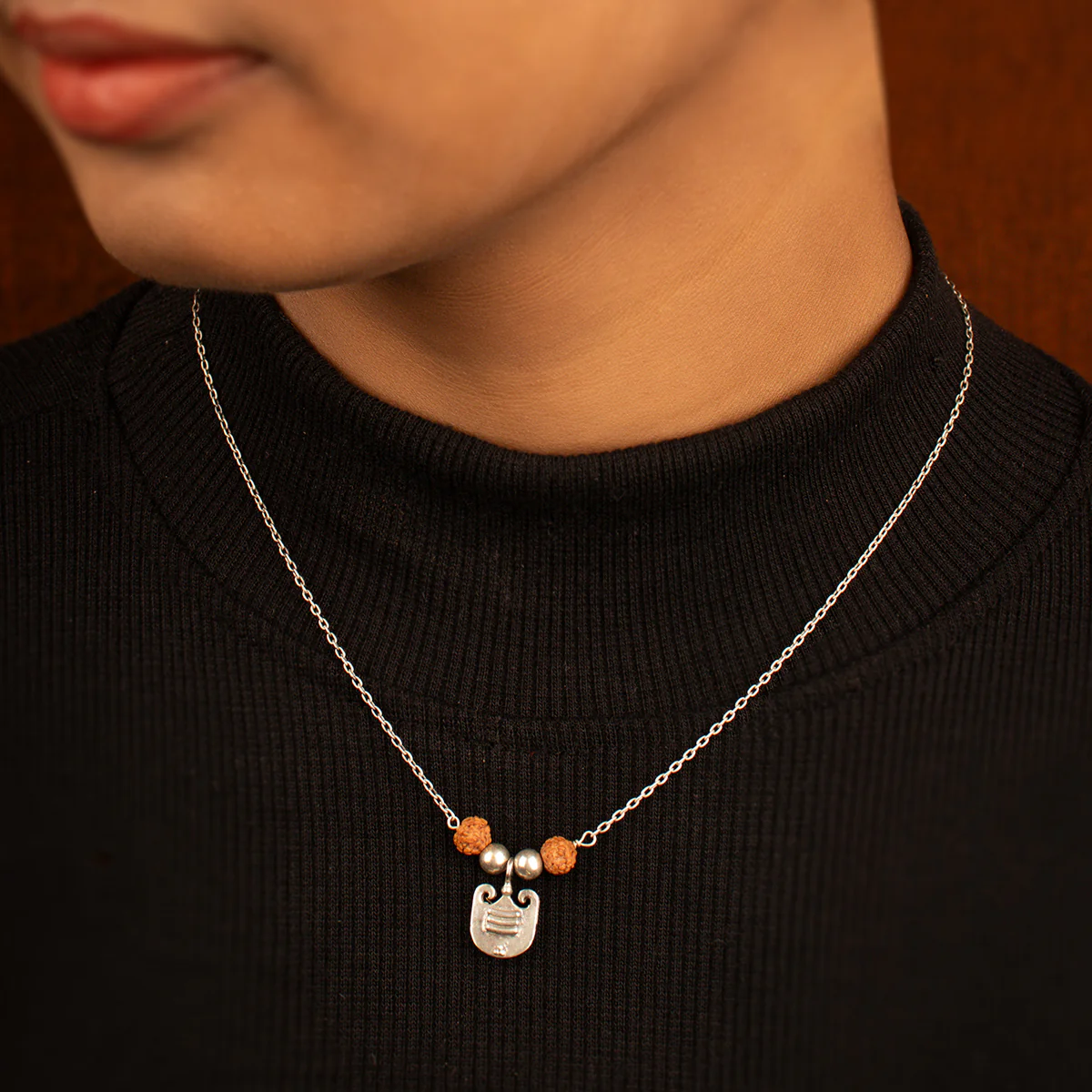 Vibhuti Charms Silver Necklace by Moha - Image 7