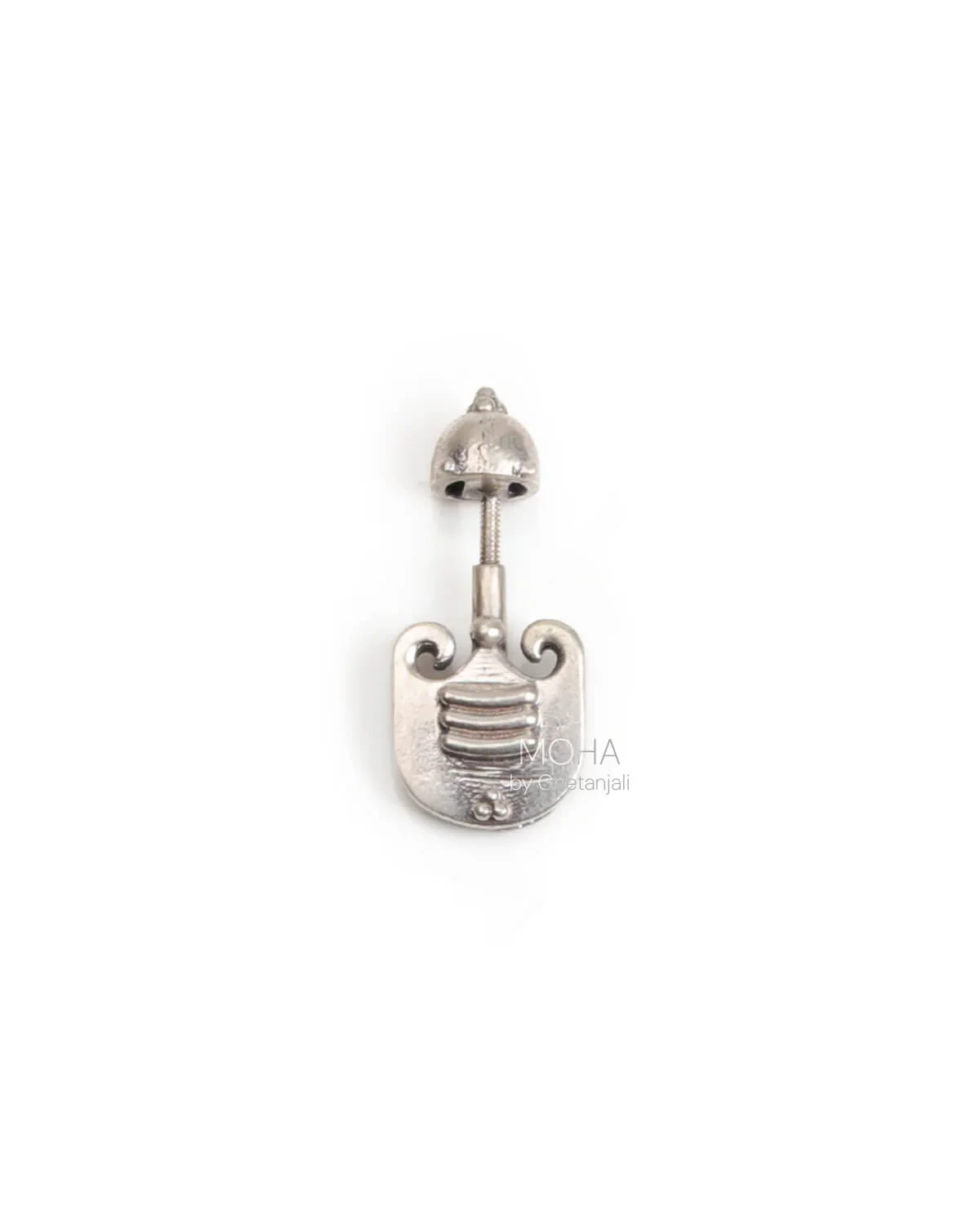 Vibhuti Silver Bugadi - Pierced, Small by MOHA - Image 4