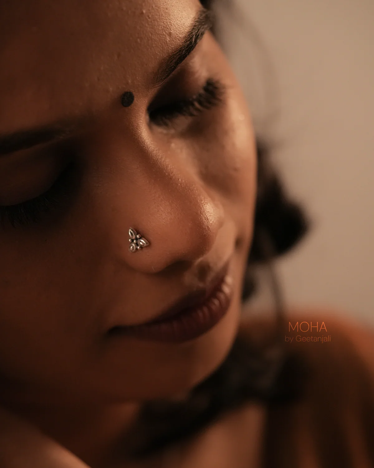 Vrinda Silver Nosepin by MOHA - Image 7
