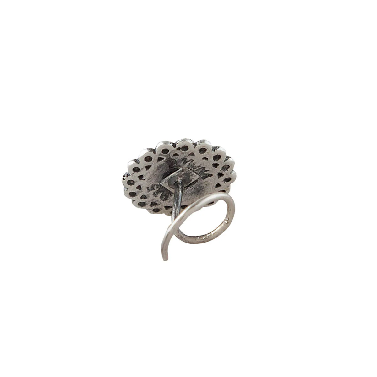 Whorl Silver Nosepin by MOHA - Green - Image 3