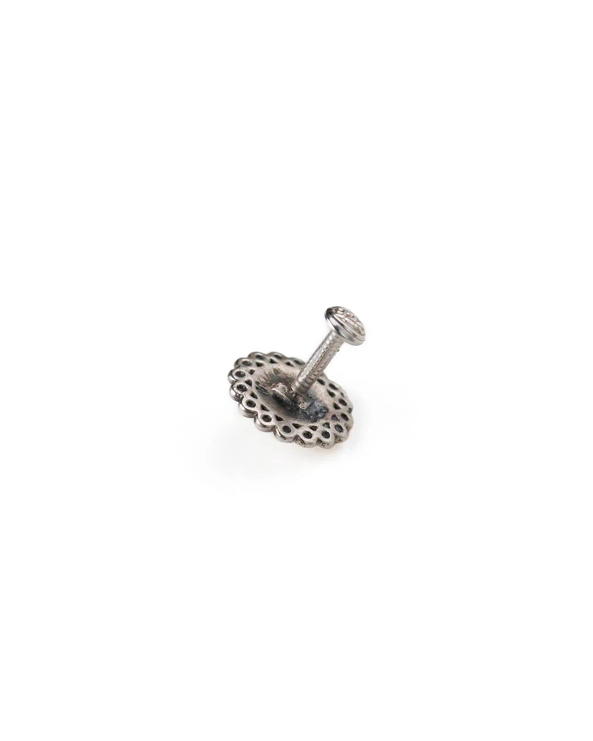 Whorl Silver Nosepin by MOHA - Green - Image 5