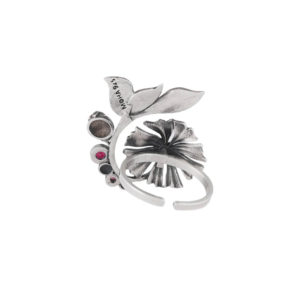 William Morris - Bloom Lilly Silver Finger Ring by Moha - Image 3