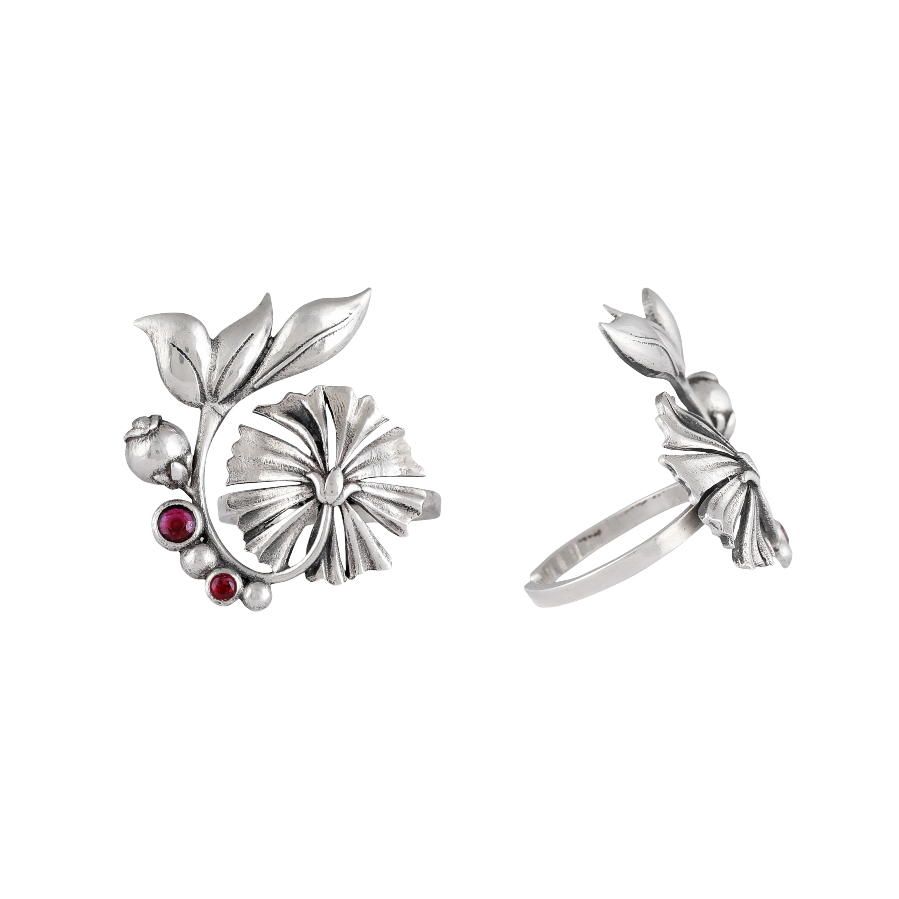 William Morris - Bloom Lilly Silver Finger Ring by Moha - Image 5