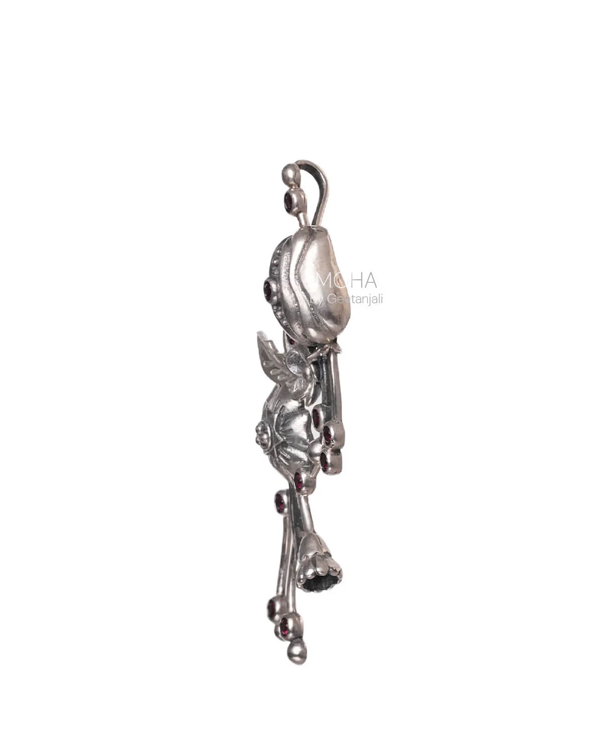 William Morris - Blossom Pod Vertical Silver Pendant by Moha (Only Pendant) - Image 4