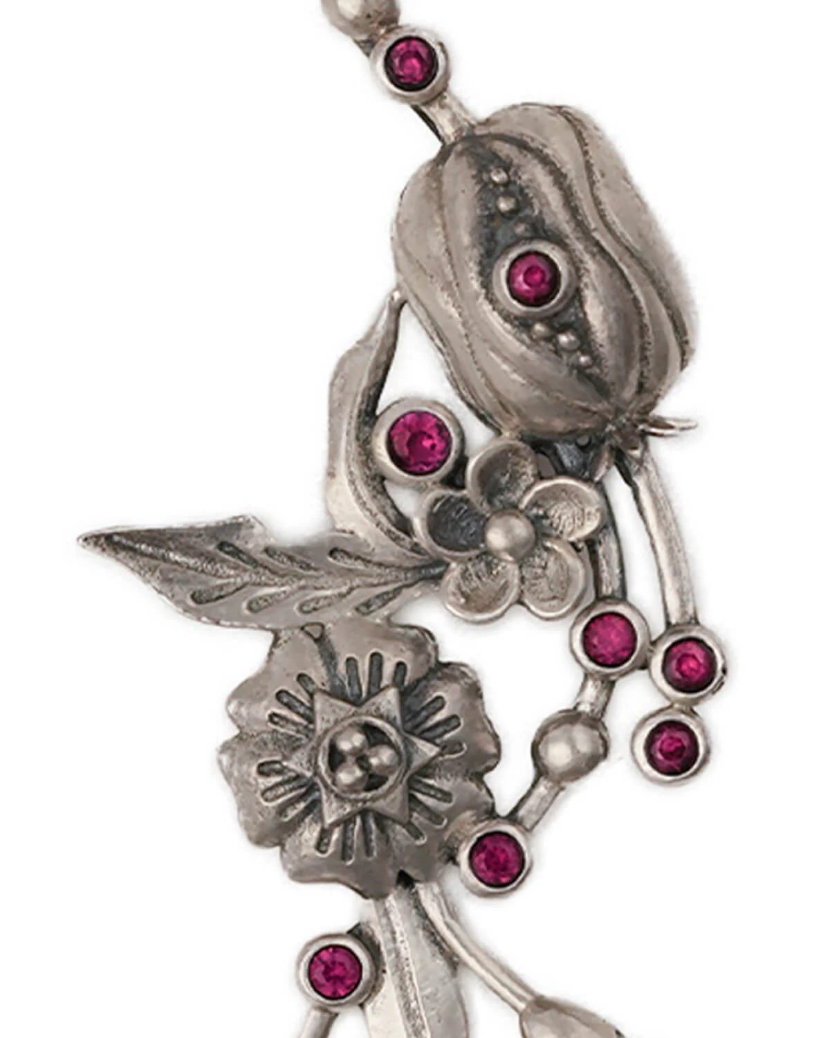 William Morris - Blossom Pod Vertical Silver Pendant by Moha (Only Pendant) - Image 5