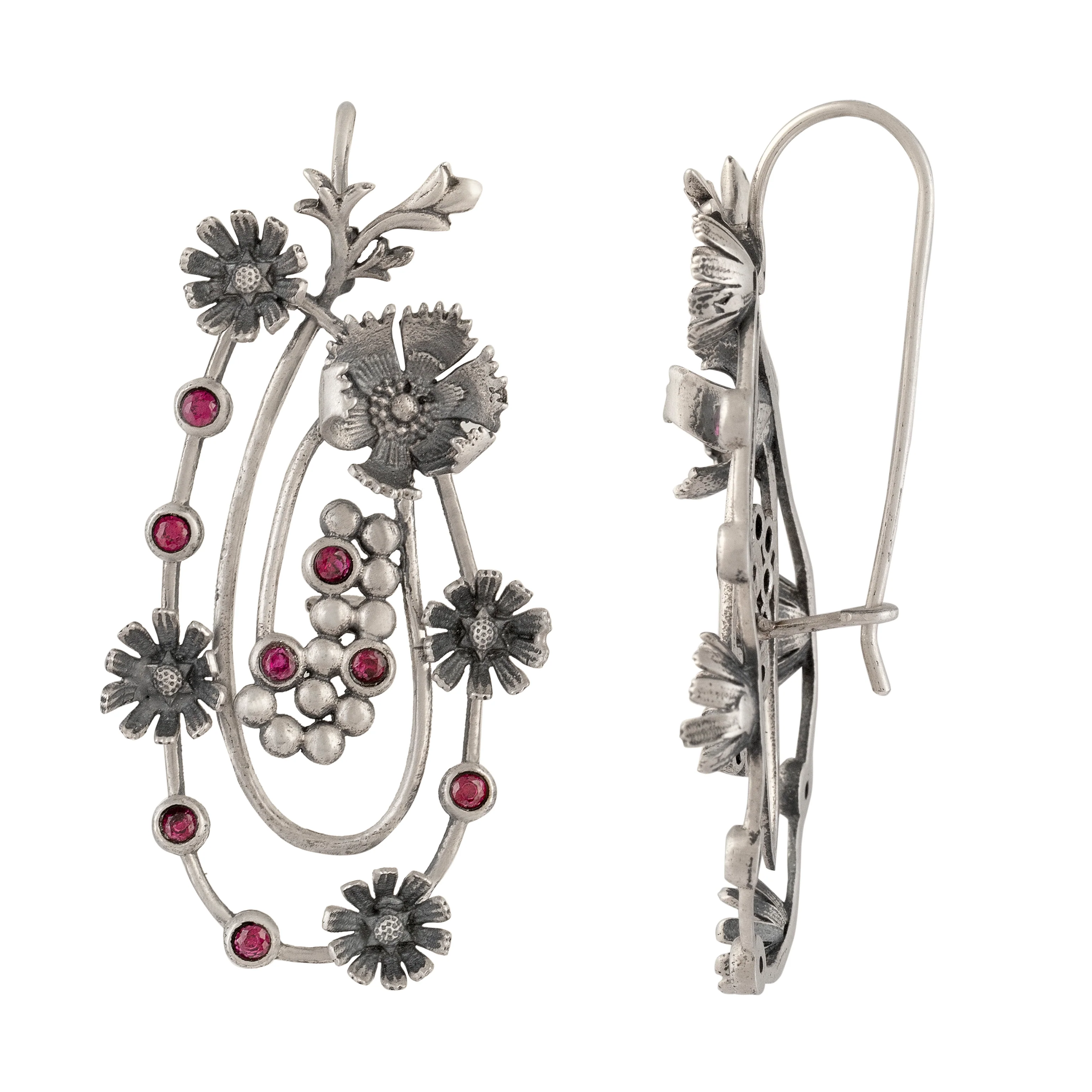 William Morris - Compton Garland Silver Earrings by Moha - Image 6