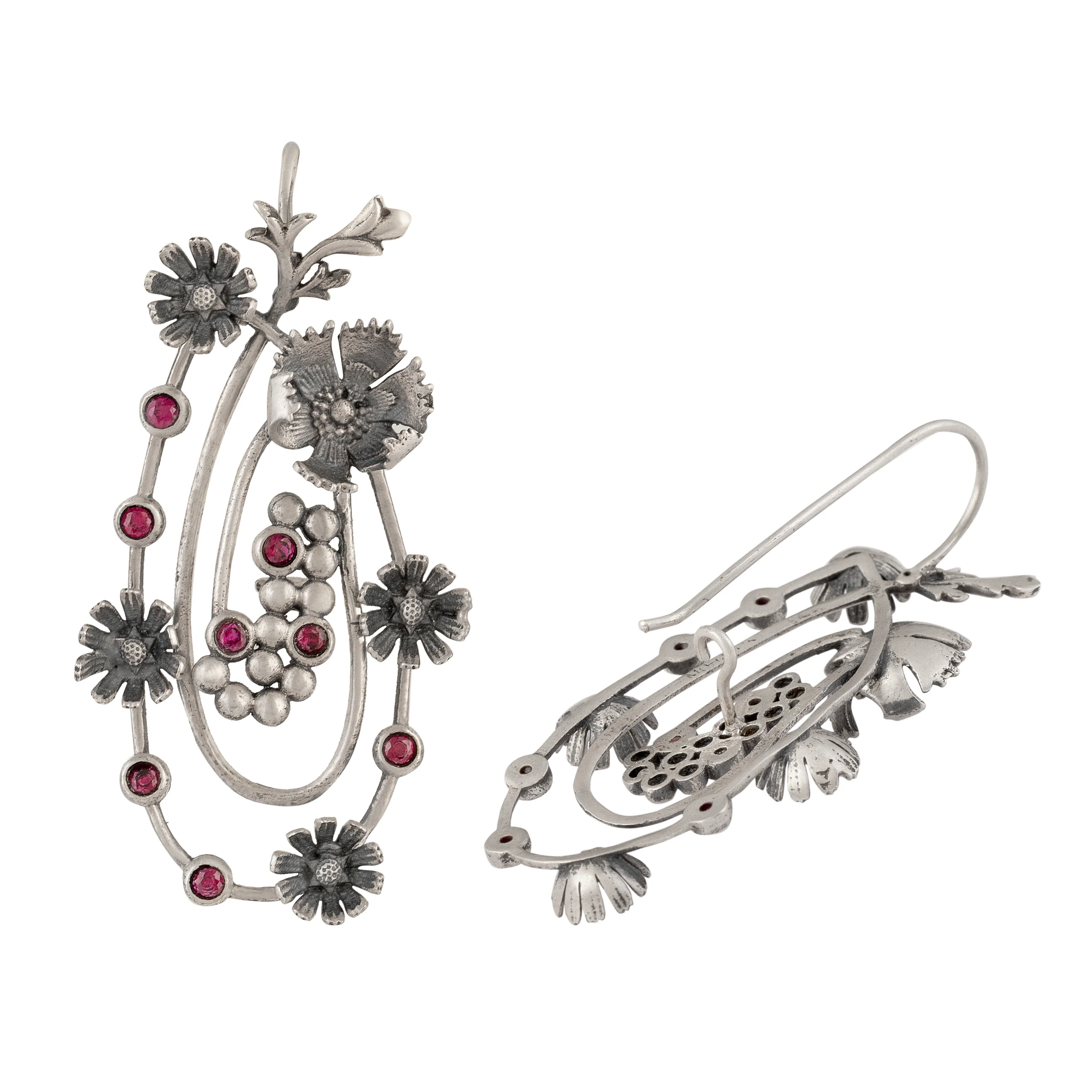 William Morris - Compton Garland Silver Earrings by Moha - Image 7