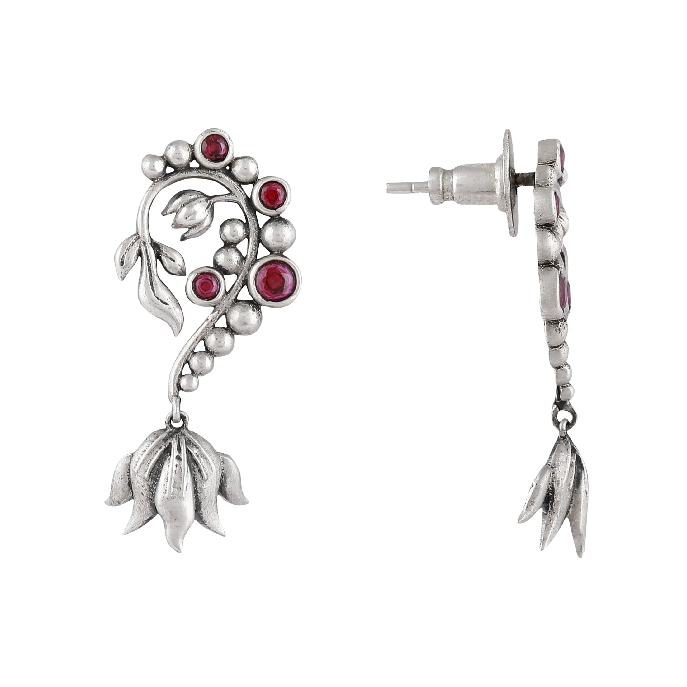 William Morris - Pods Lilly Silver Stud Earrings by Moha - Image 4