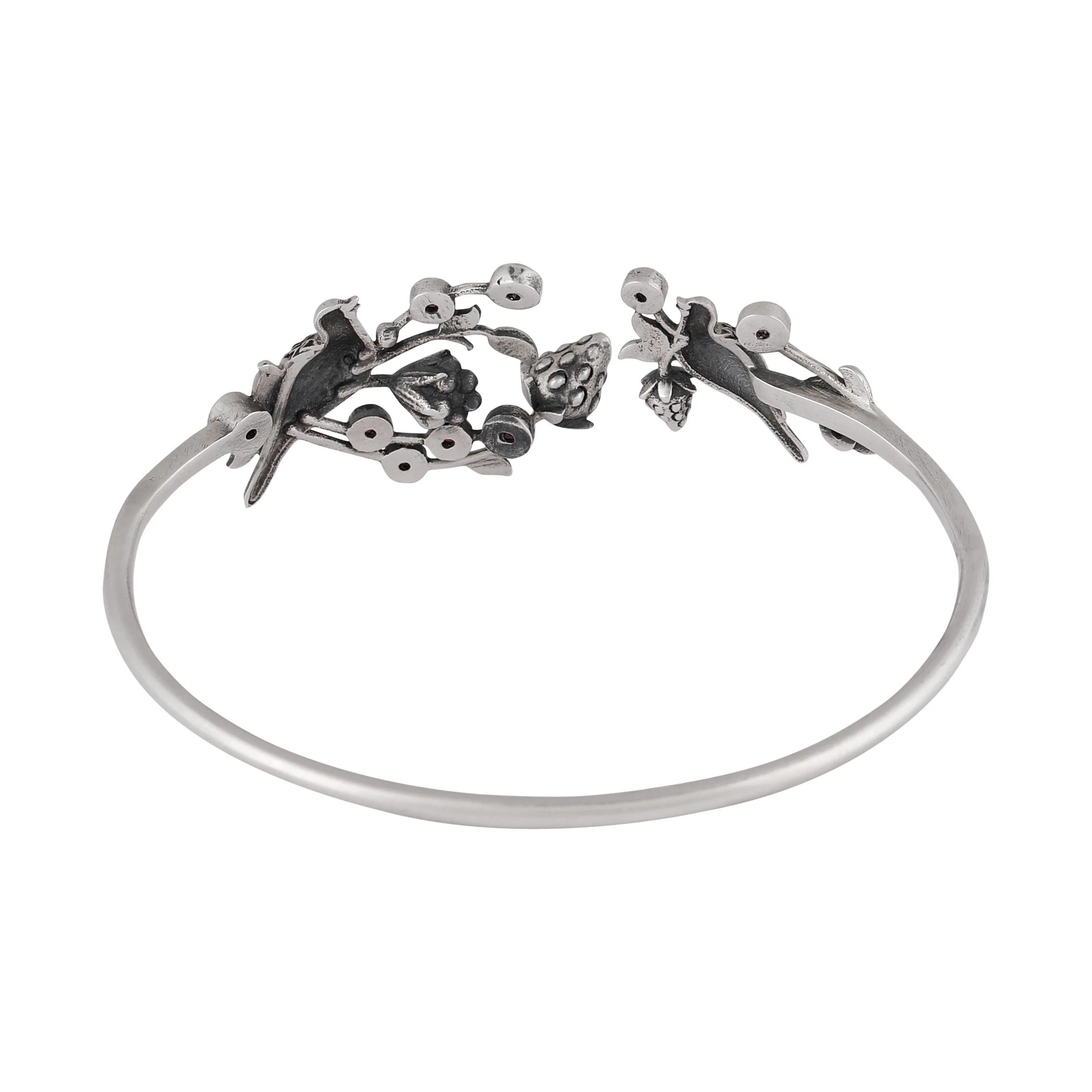 William Morris - Strawberry Thief Partner Silver Bangle by Moha - Image 5