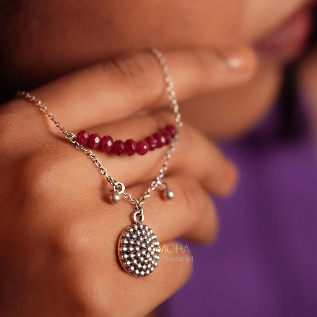 Yami Silver Pendant with Chain by MOHA - Image 6