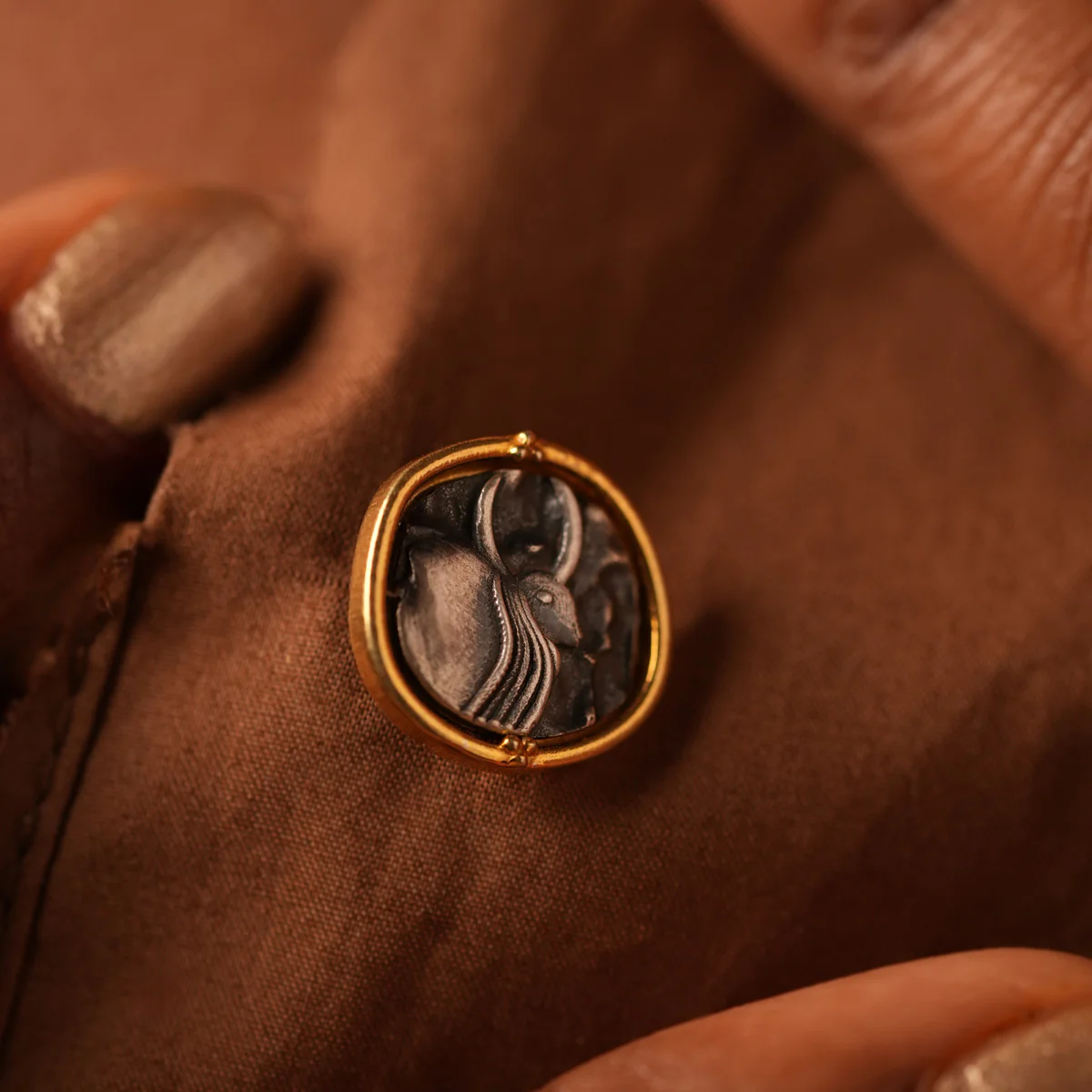 Zebu Silver Brooch pin by MOHA - Image 3